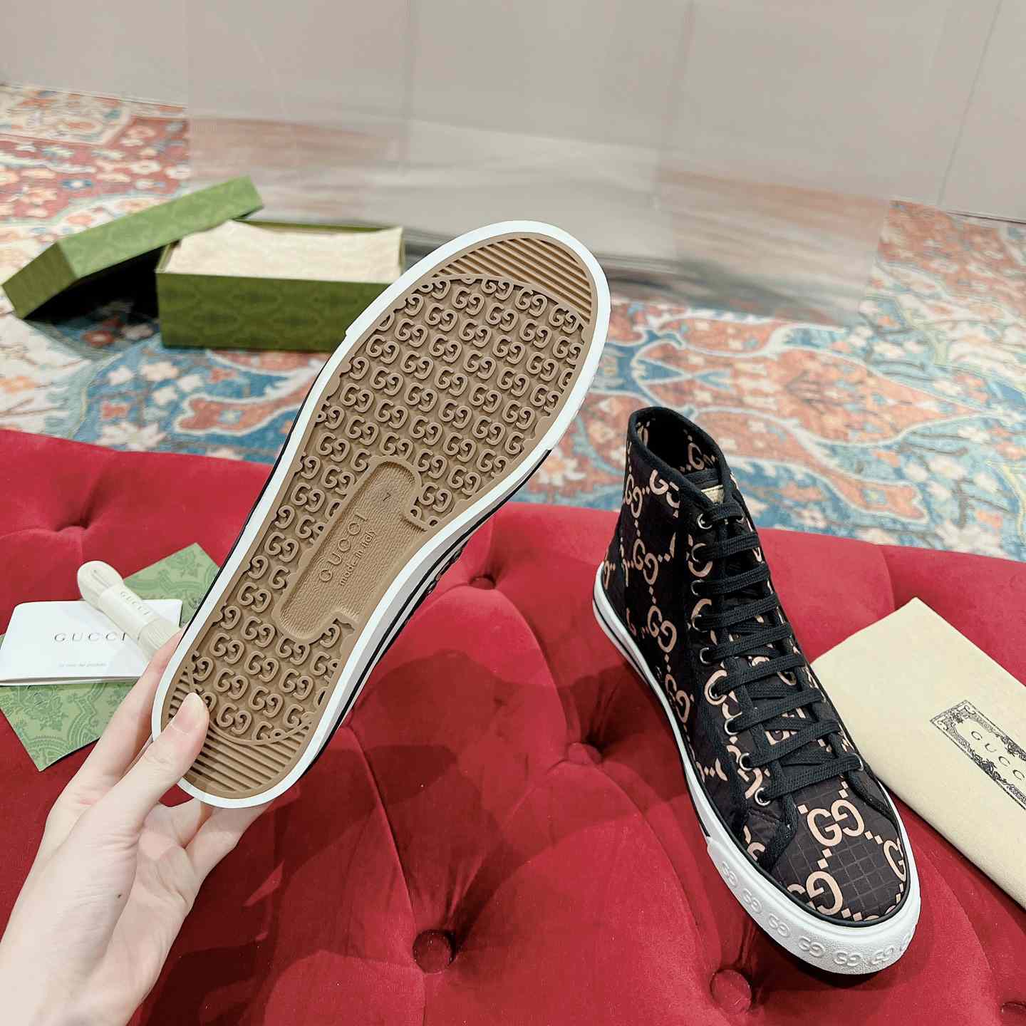 Gucci Tennis 1977 High-top Sneaker(upon uk size) - FashionPlug