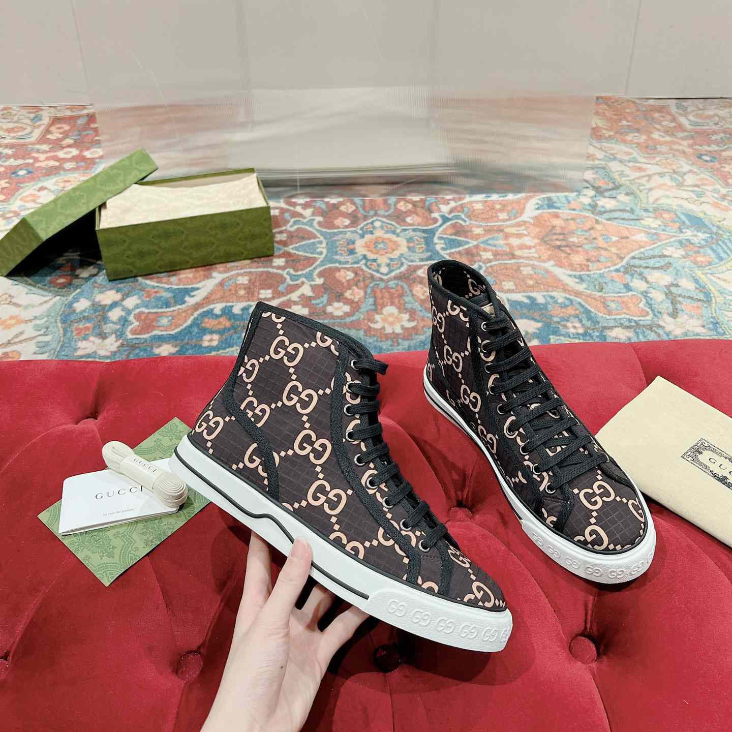 Gucci Tennis 1977 High-top Sneaker(upon uk size) - FashionPlug