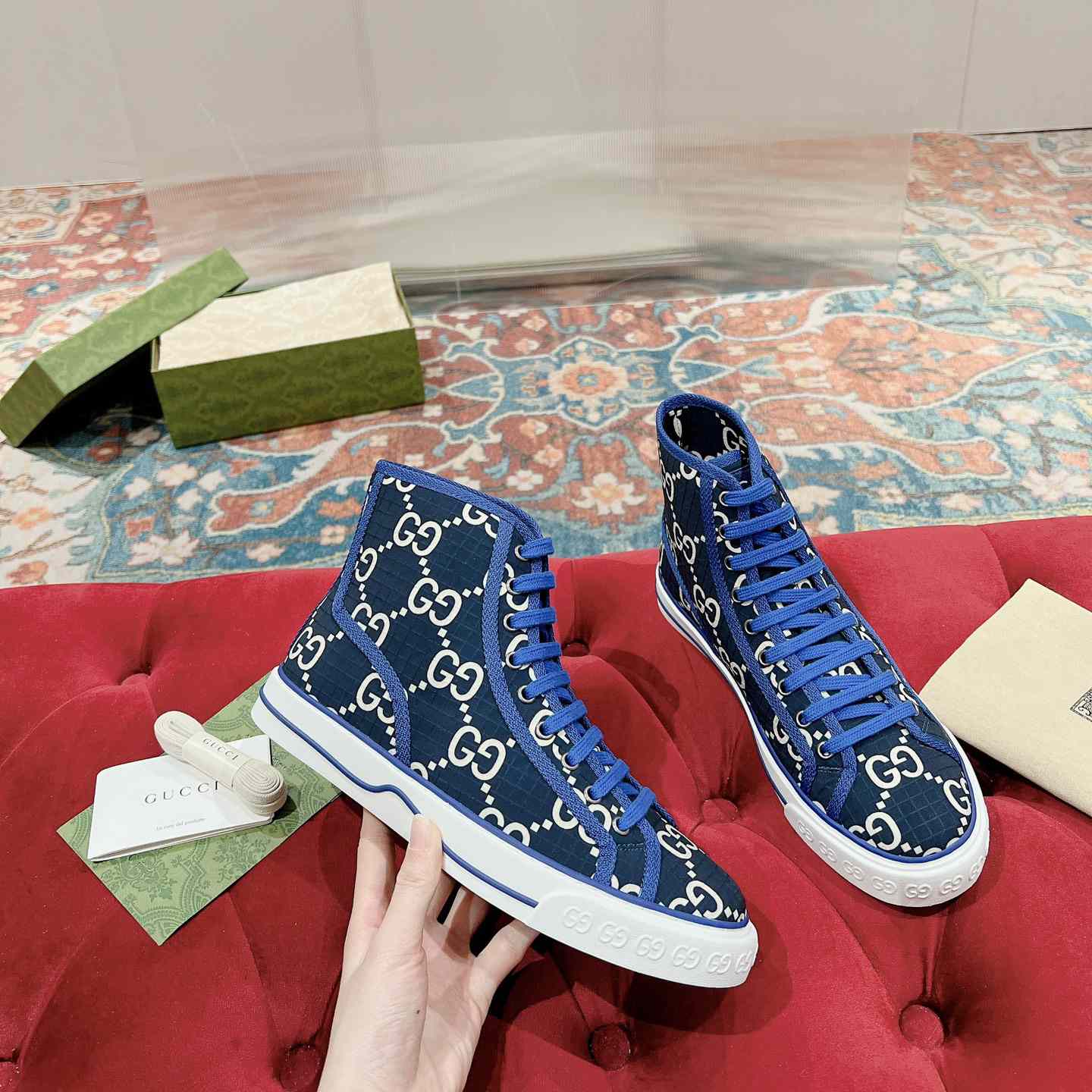 Gucci Tennis 1977 High-top Sneaker(upon uk size) - FashionPlug