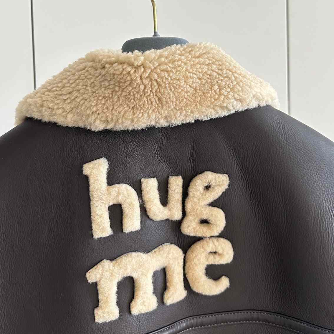 Moschino 'Hug Me' Leather Jacket - FashionPlug