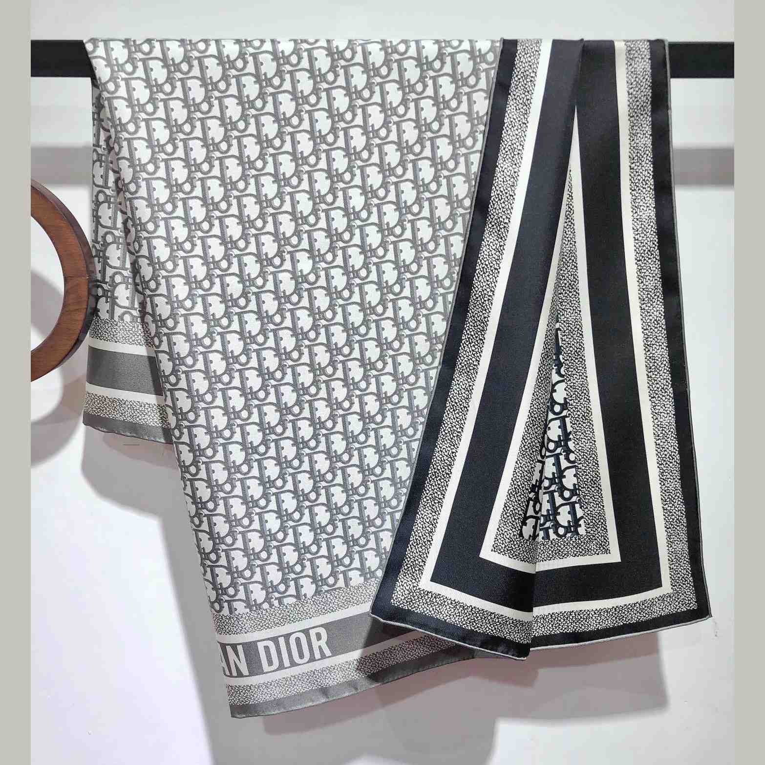 Dior Oblique Diortwin 90 Square Scarf - FashionPlug