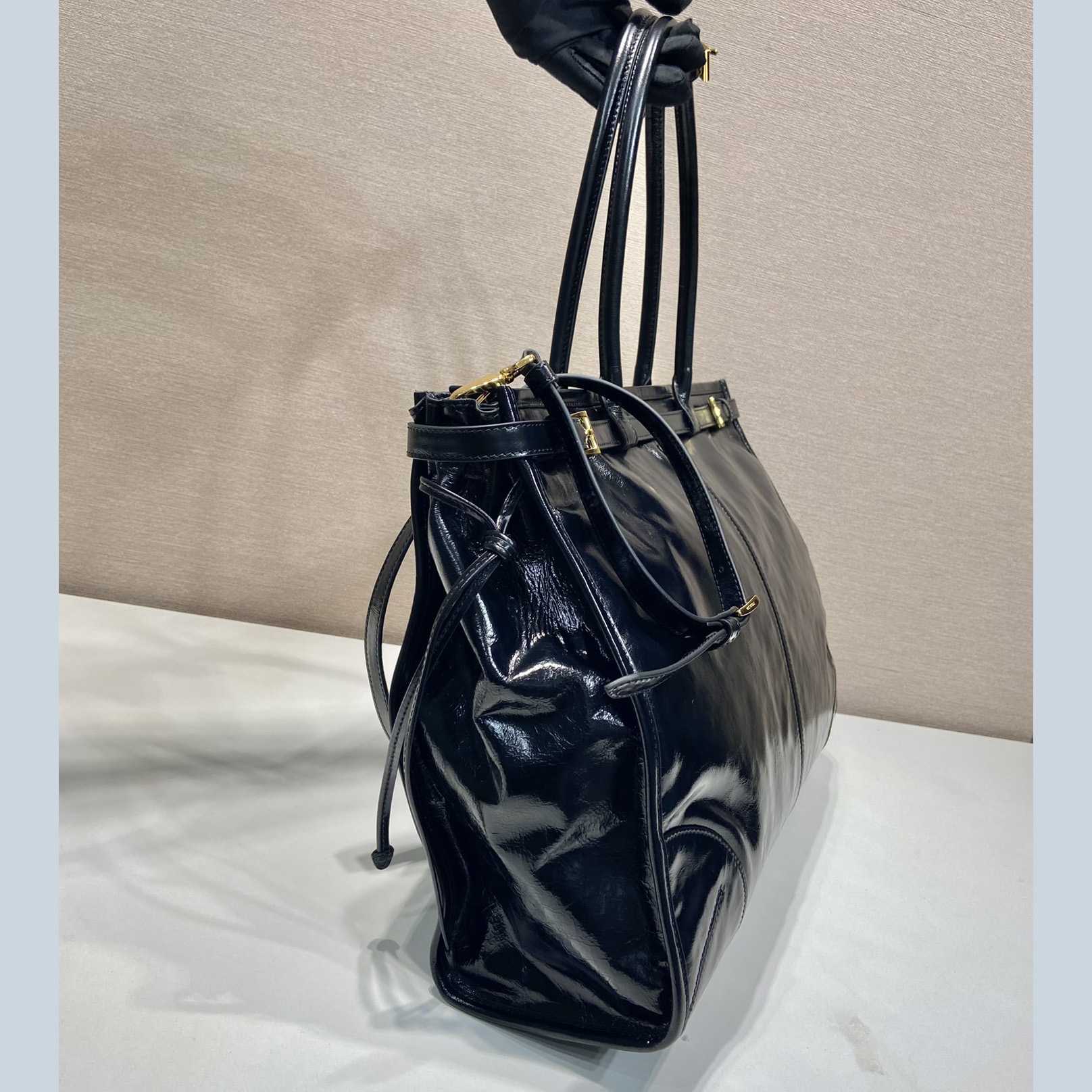 Prada Large Leather Handbag - FashionPlug