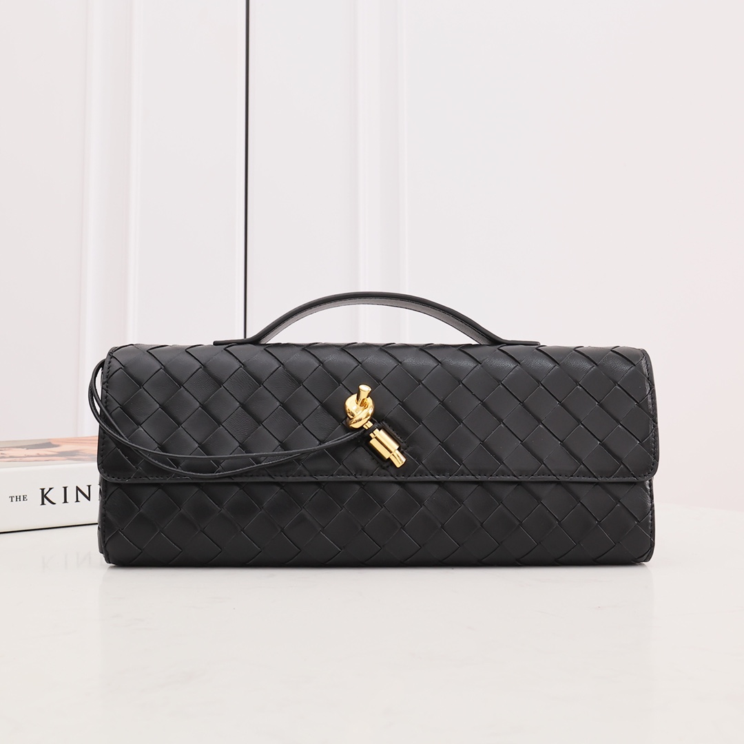 Bottega Veneta Long Clutch Andiamo With Handle - FashionPlug