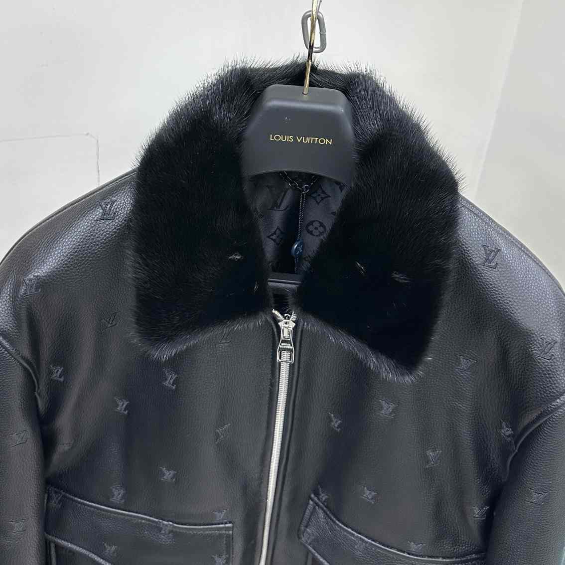 Louis Vuitton Leather Aviator Mink Collar    1AFIPA - FashionPlug