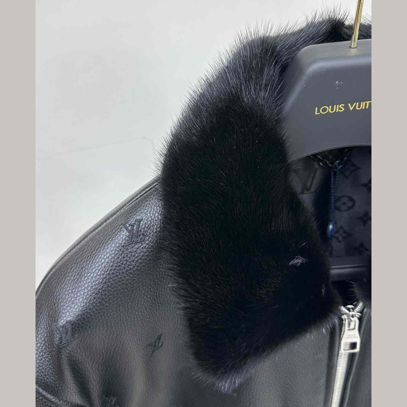 Louis Vuitton Leather Aviator Mink Collar    1AFIPA - FashionPlug