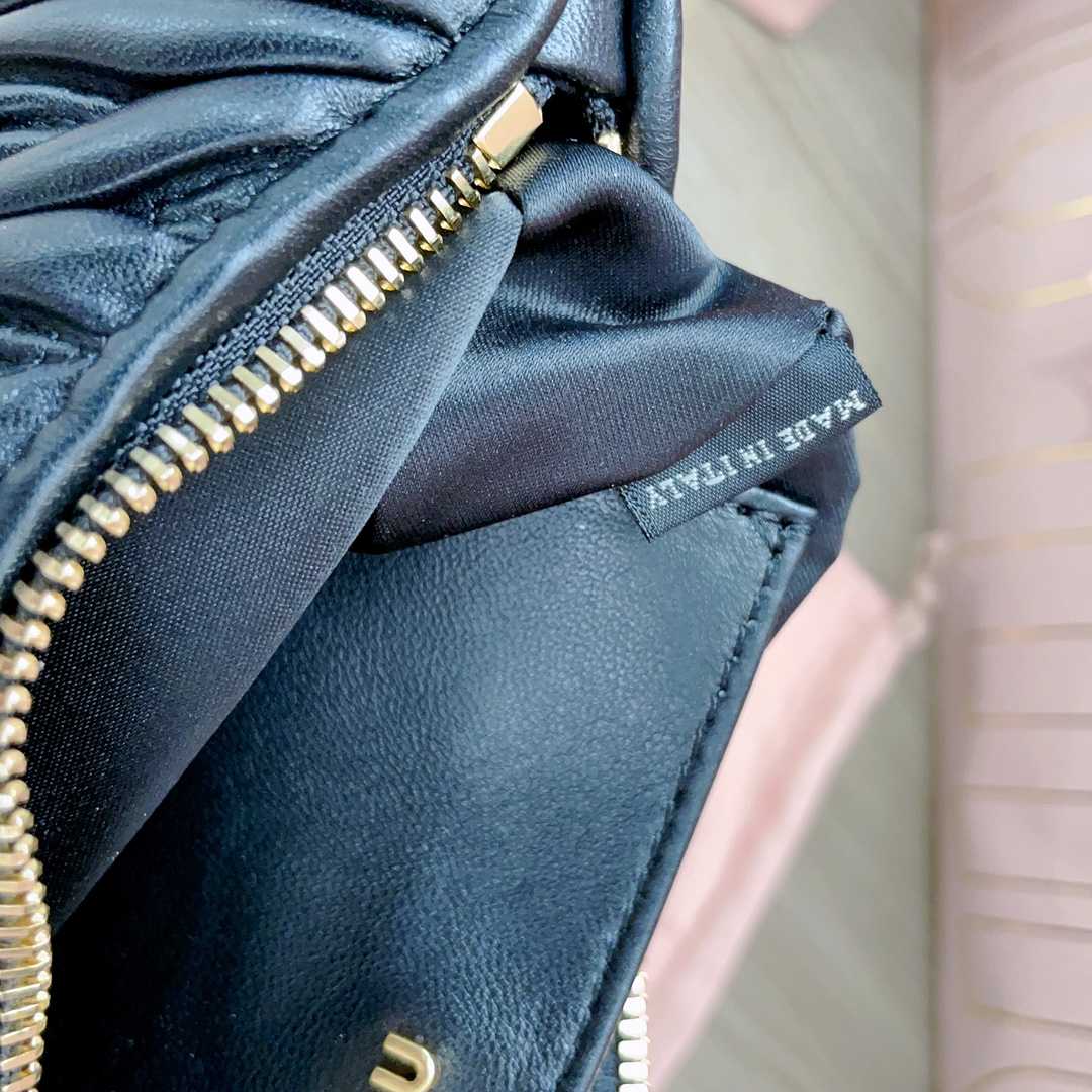 Miu Miu Matelassé Nappa Leather Shoulder Bag - FashionPlug