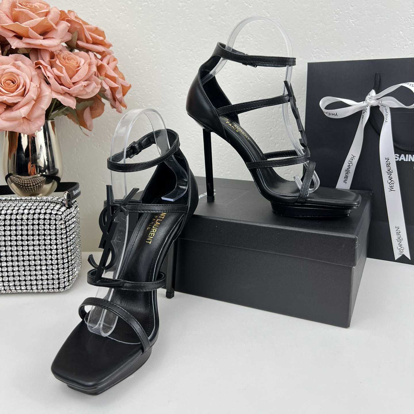 Saint Laurent Cassandra Sandals - FashionPlug