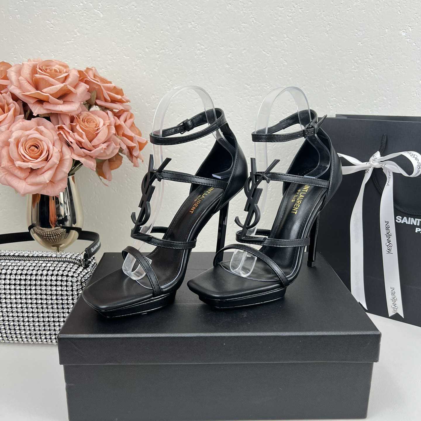 Saint Laurent Cassandra Sandals - FashionPlug