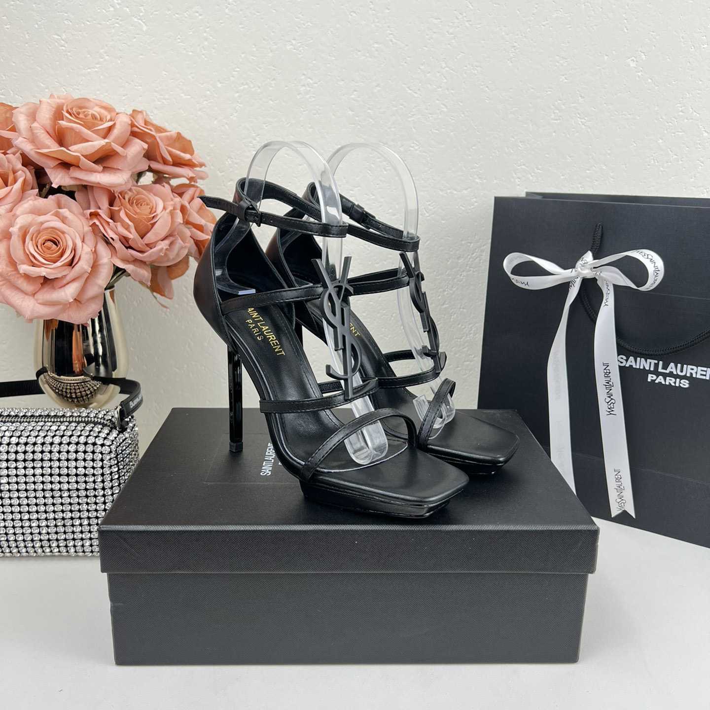 Saint Laurent Cassandra Sandals - FashionPlug