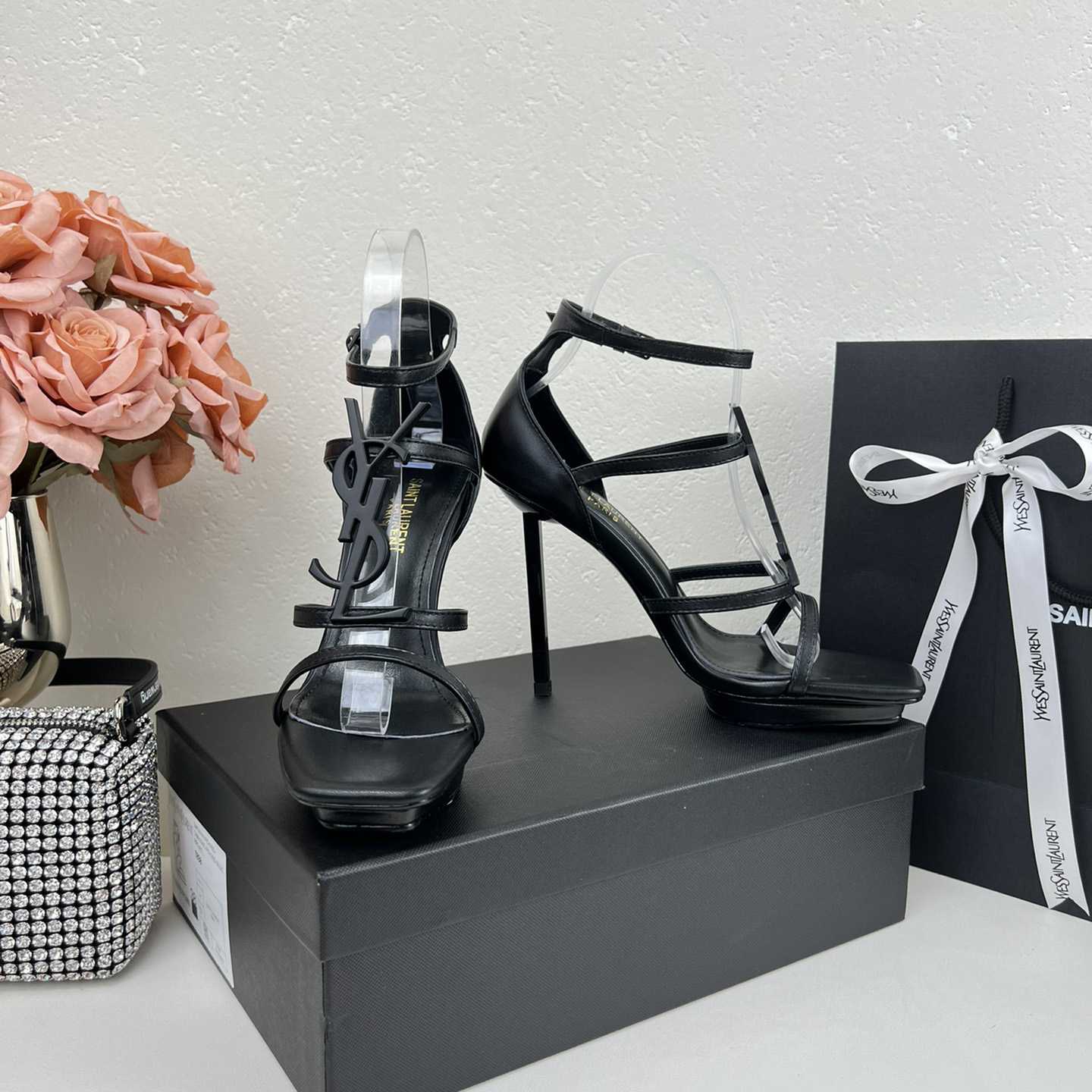 Saint Laurent Cassandra Sandals - FashionPlug