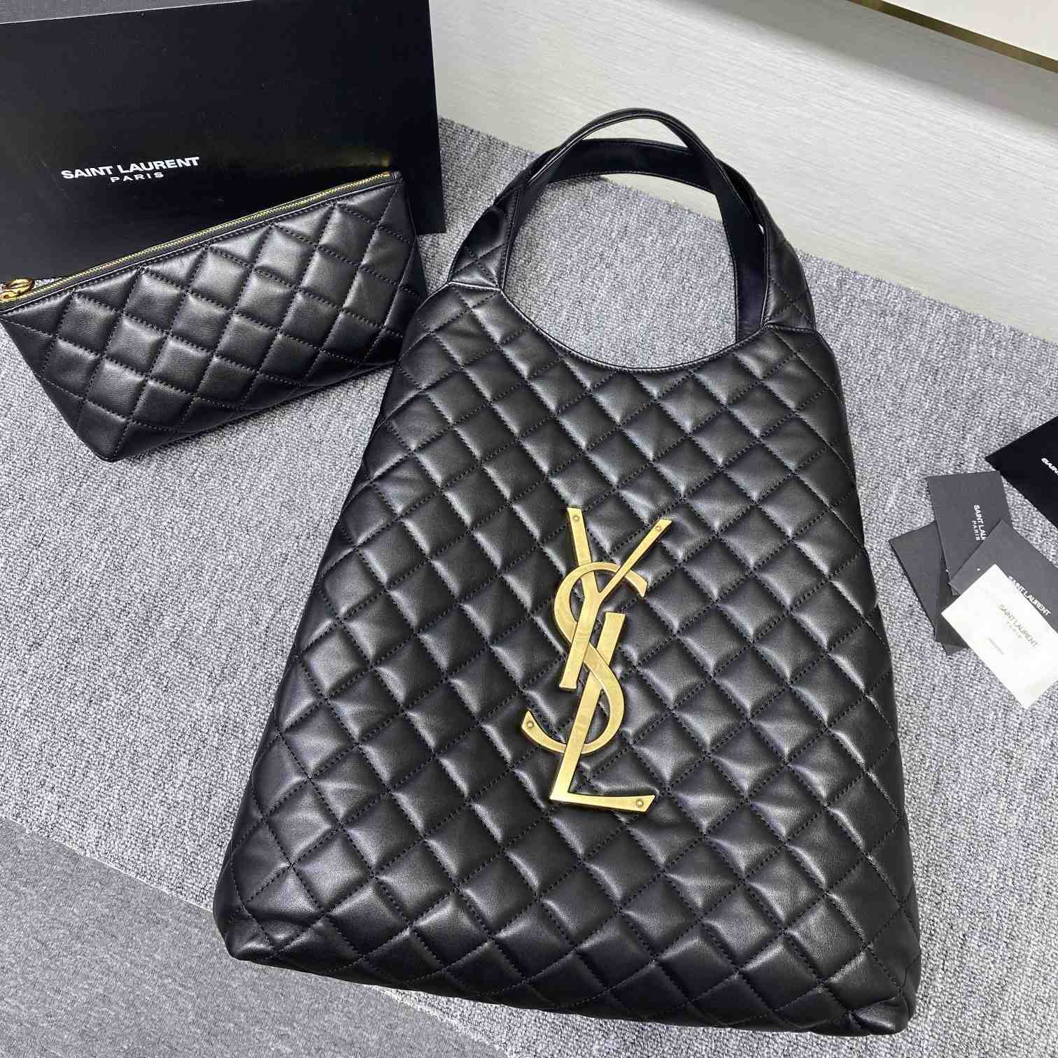 Saint Laurent Icare Maxi Shopping Bag In Quilted Lambskin - FashionPlug