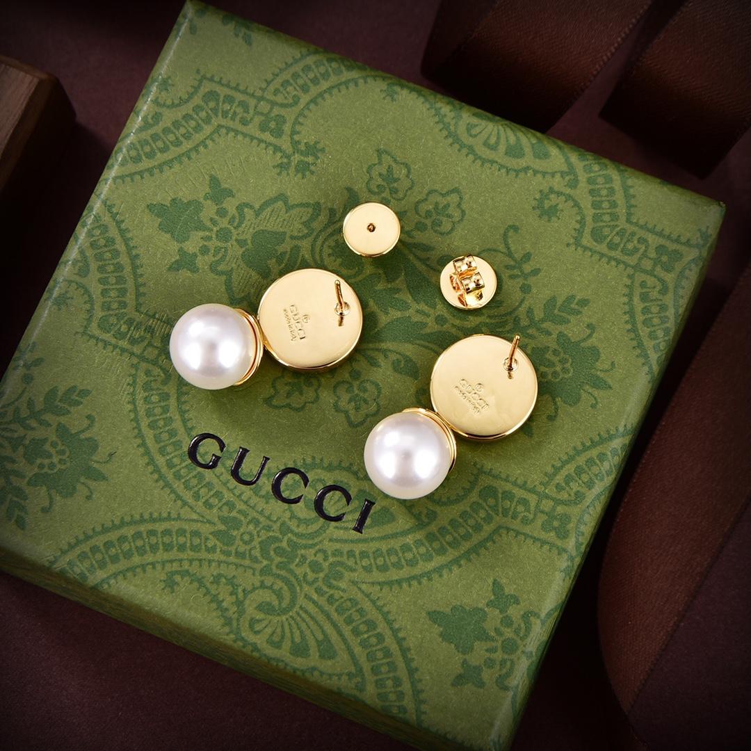 Gucci Blondie Pearl Earrings - FashionPlug