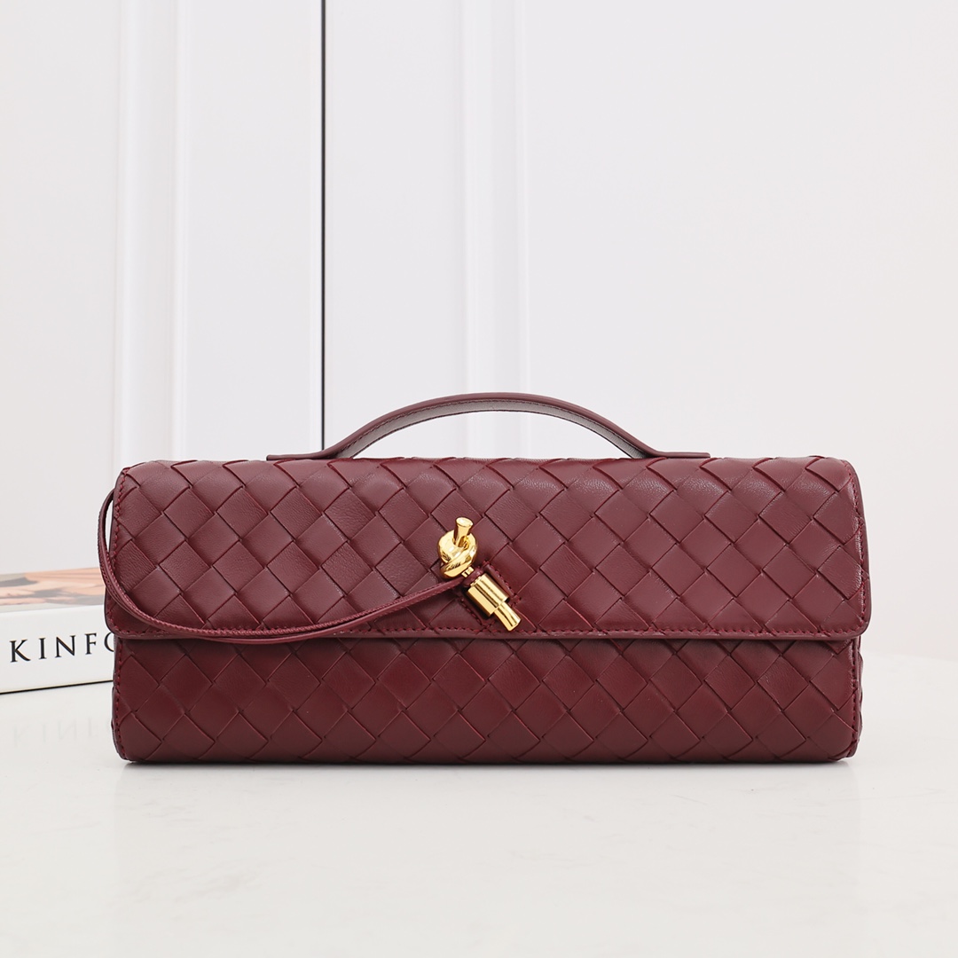 Bottega Veneta Long Clutch Andiamo With Handle - FashionPlug
