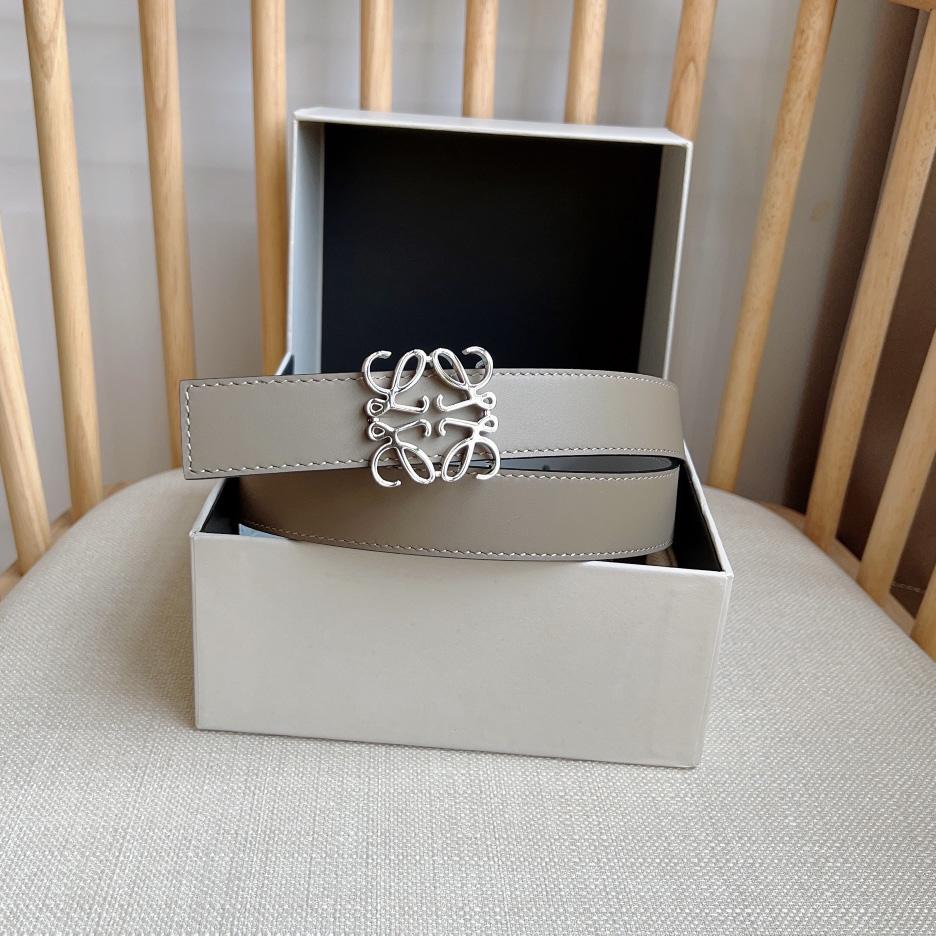 Loewe Reversible Anagram Belt In Smooth Calfskin - FashionPlug