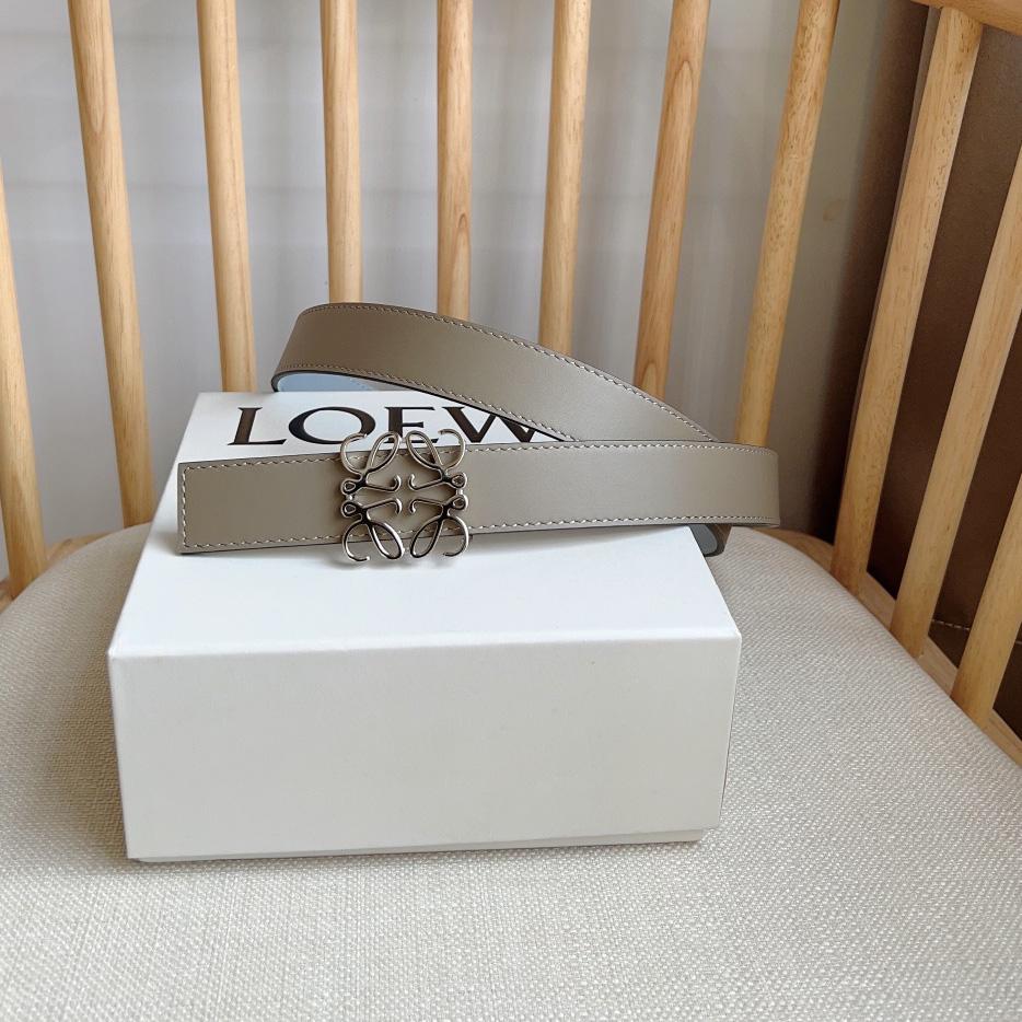 Loewe Reversible Anagram Belt In Smooth Calfskin - FashionPlug