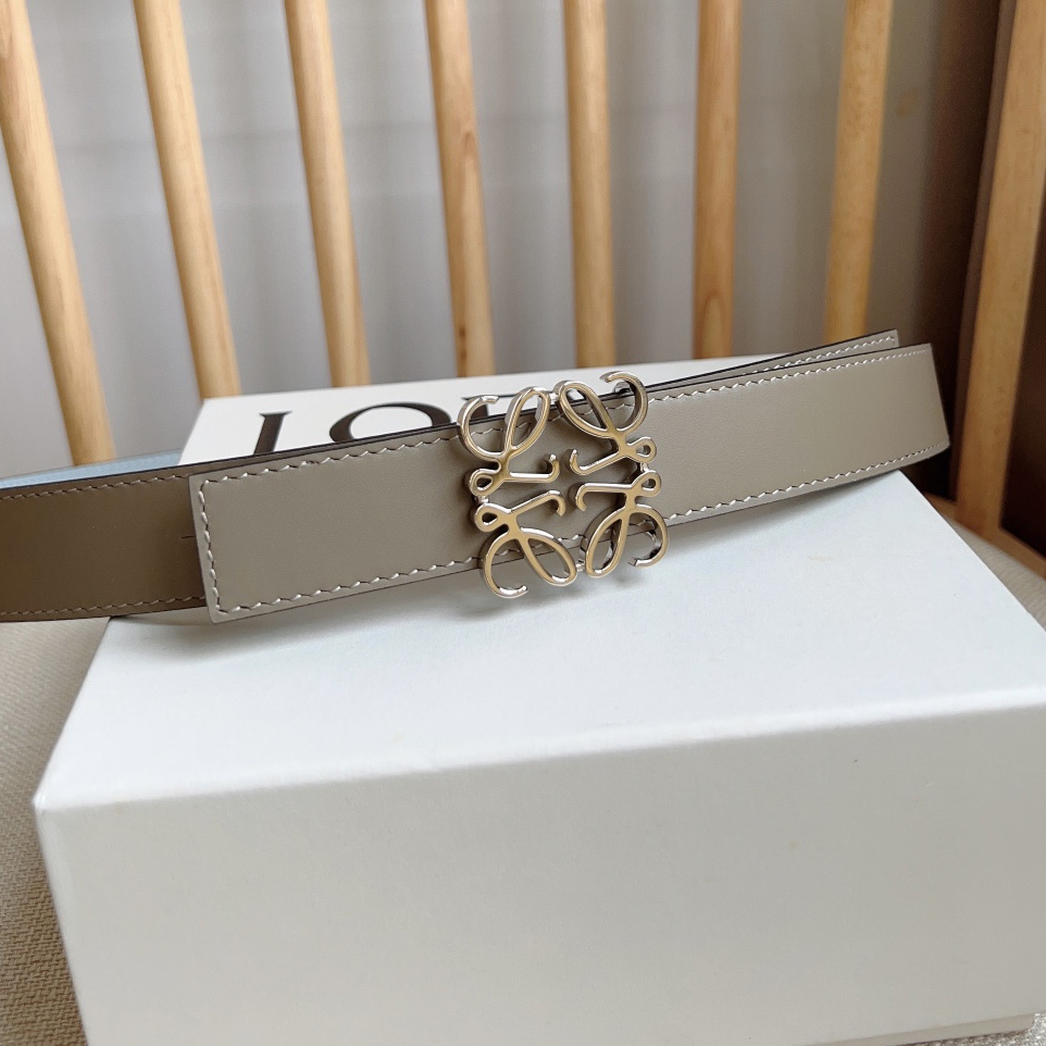 Loewe Reversible Anagram Belt In Smooth Calfskin - FashionPlug