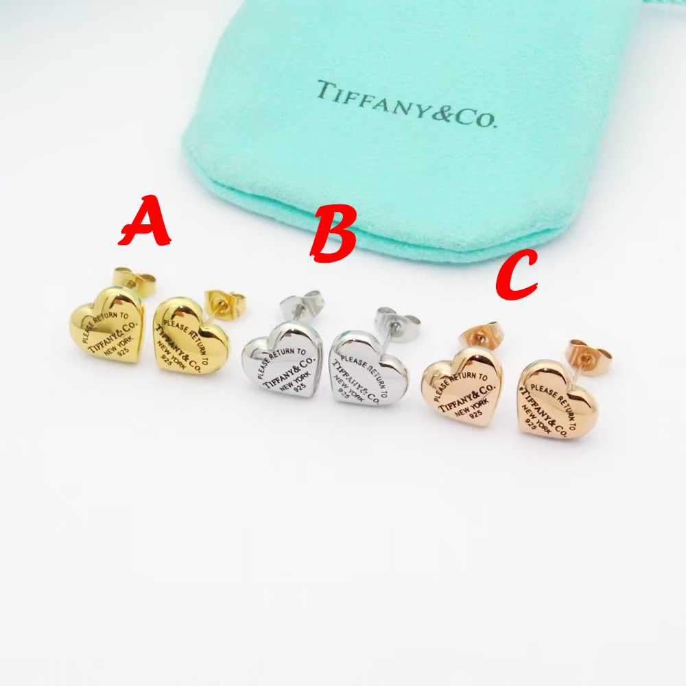 Tiffany&CO Full Heart Earrings - FashionPlug
