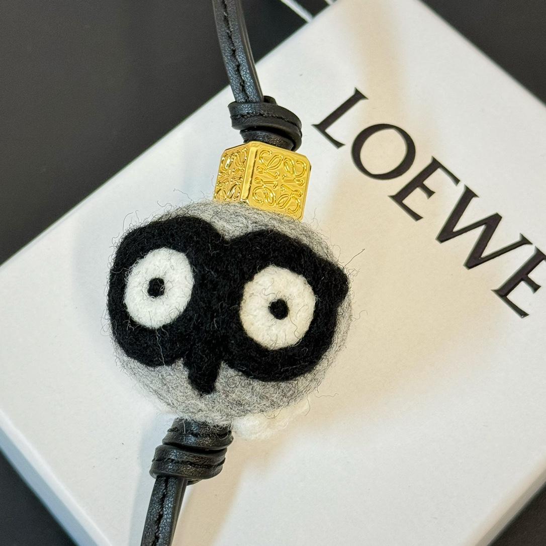 Loewe Owl charm In Felt And Calfskin - FashionPlug