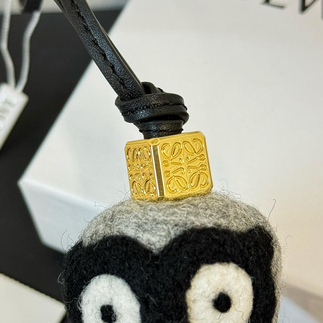 Loewe Owl charm In Felt And Calfskin - FashionPlug