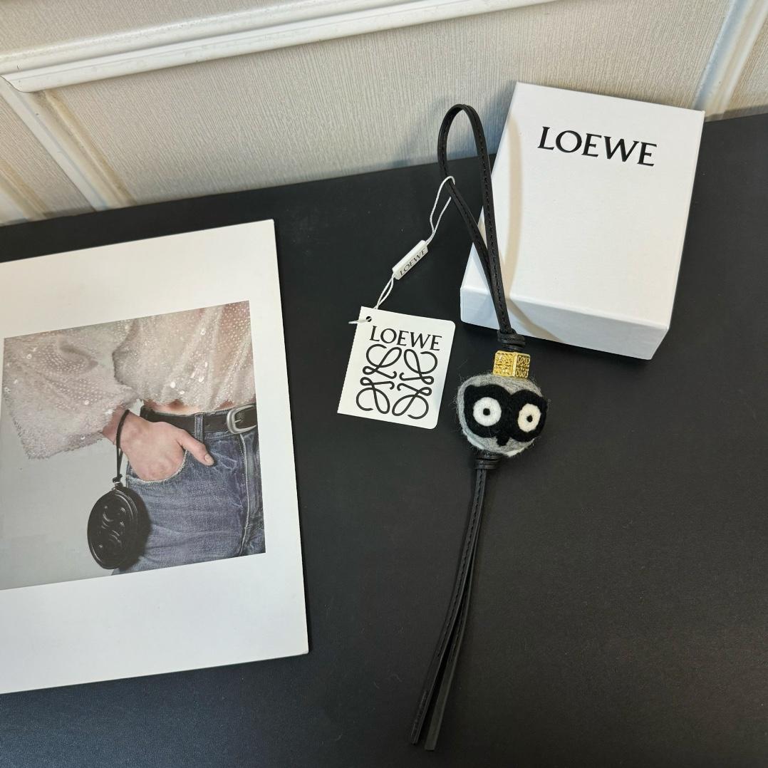 Loewe Owl charm In Felt And Calfskin - FashionPlug