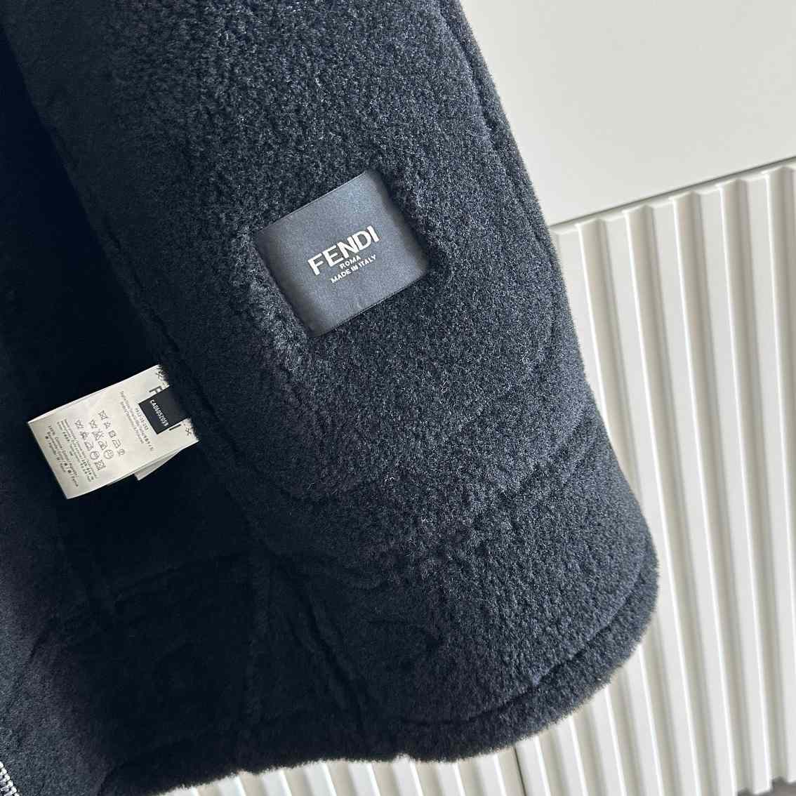 Fendi Black Shearling Jacket - FashionPlug