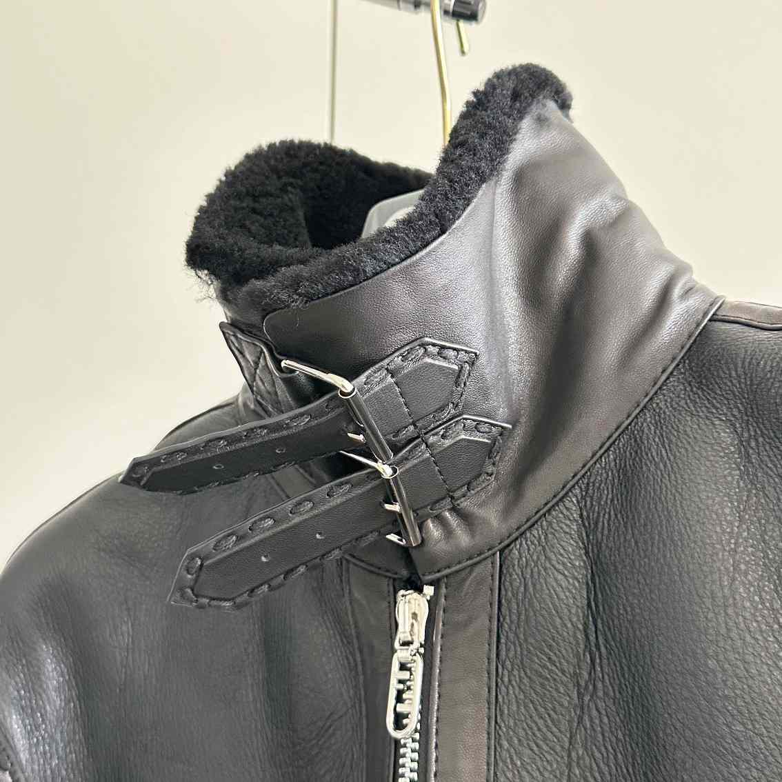 Fendi Black Shearling Jacket - FashionPlug