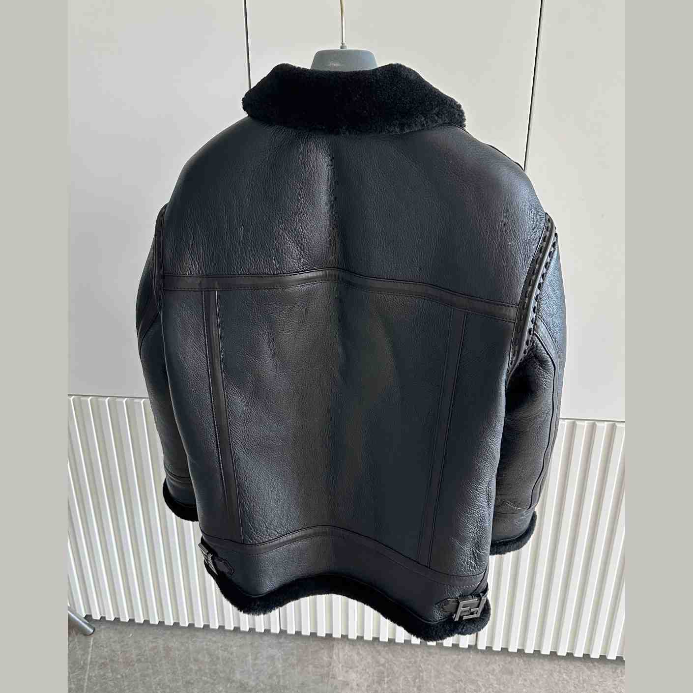 Fendi Black Shearling Jacket - FashionPlug