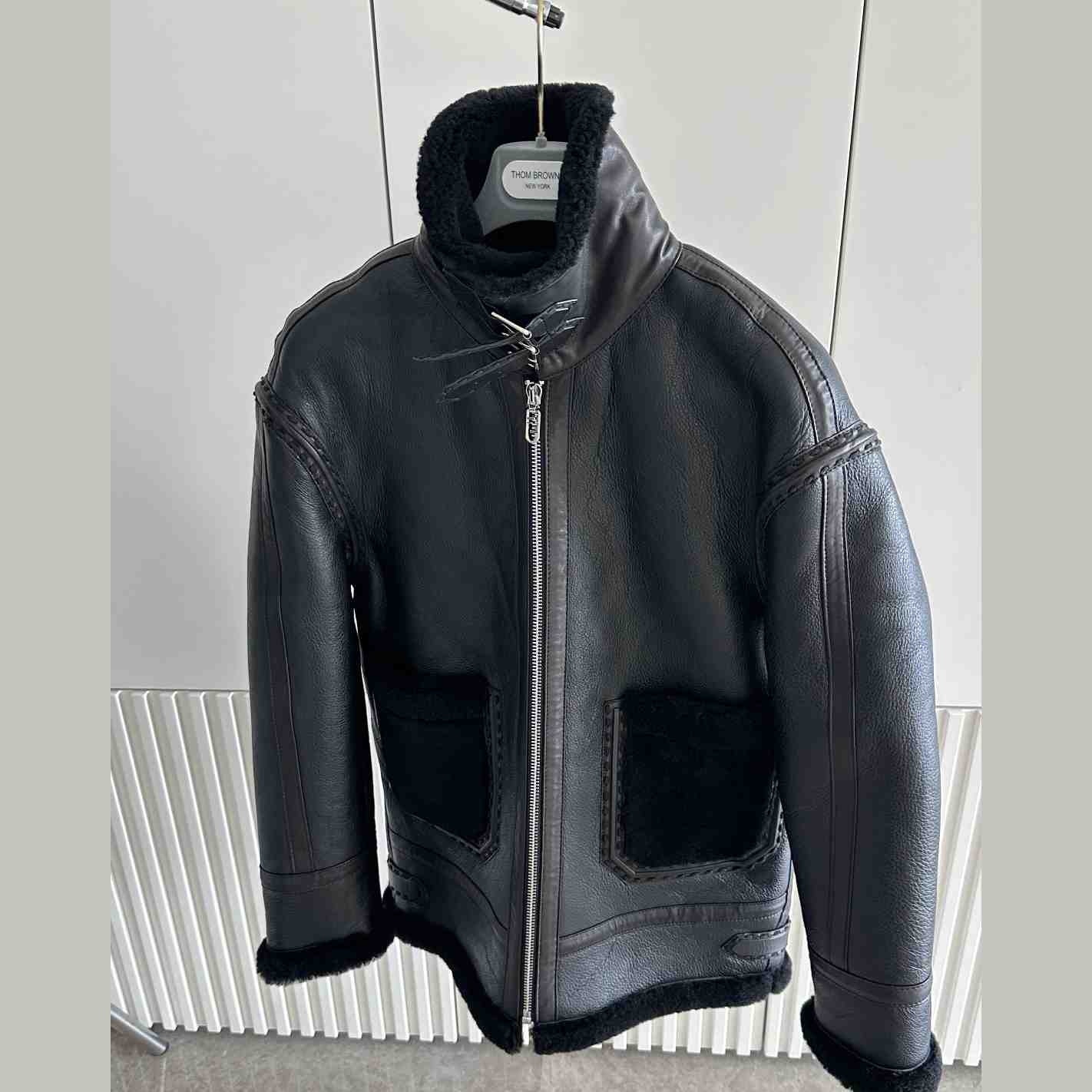 Fendi Black Shearling Jacket - FashionPlug
