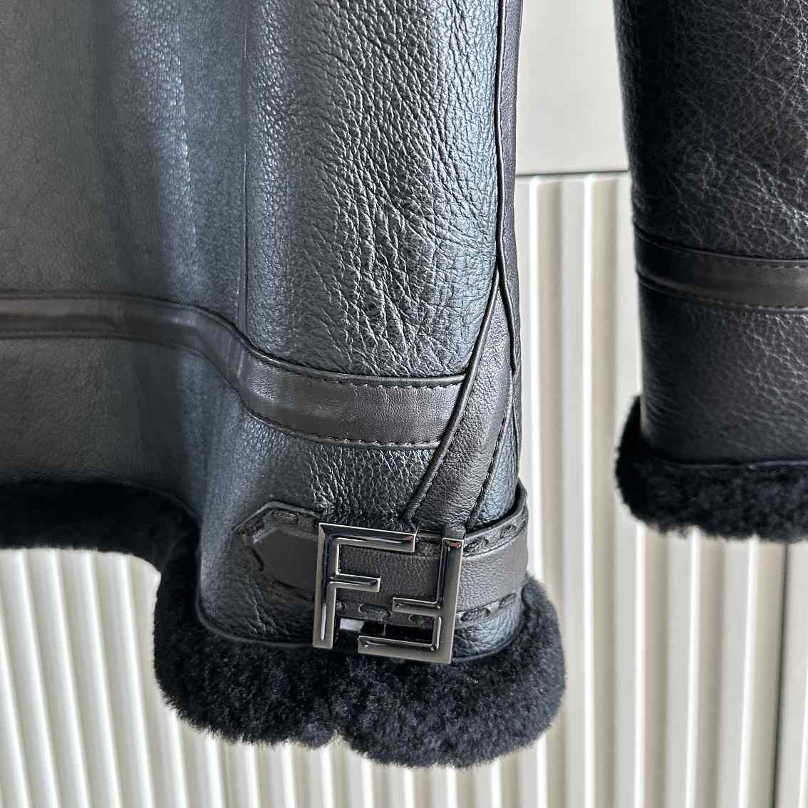Fendi Black Shearling Jacket - FashionPlug