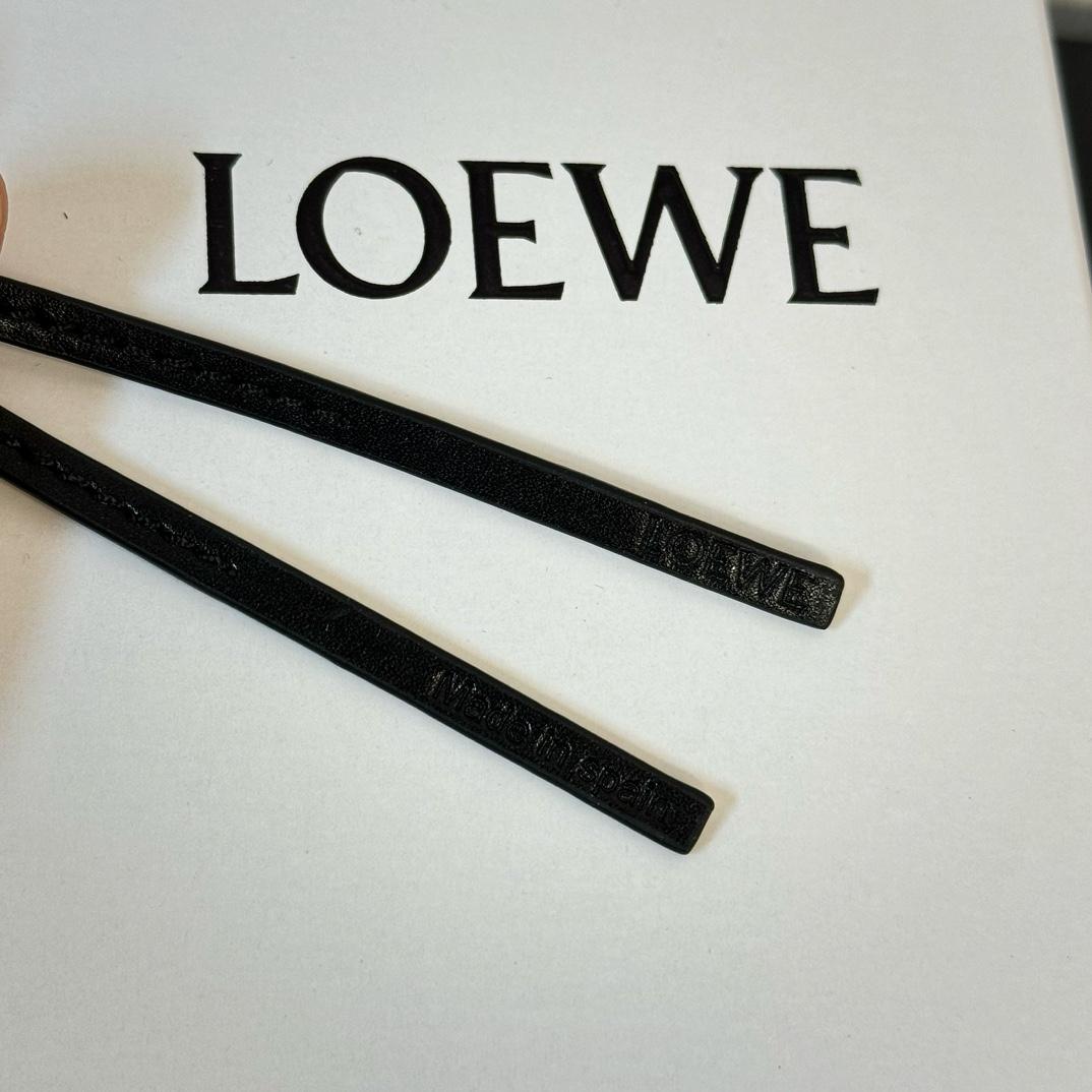 Loewe Panda Charm In Felt And Calfskin - FashionPlug