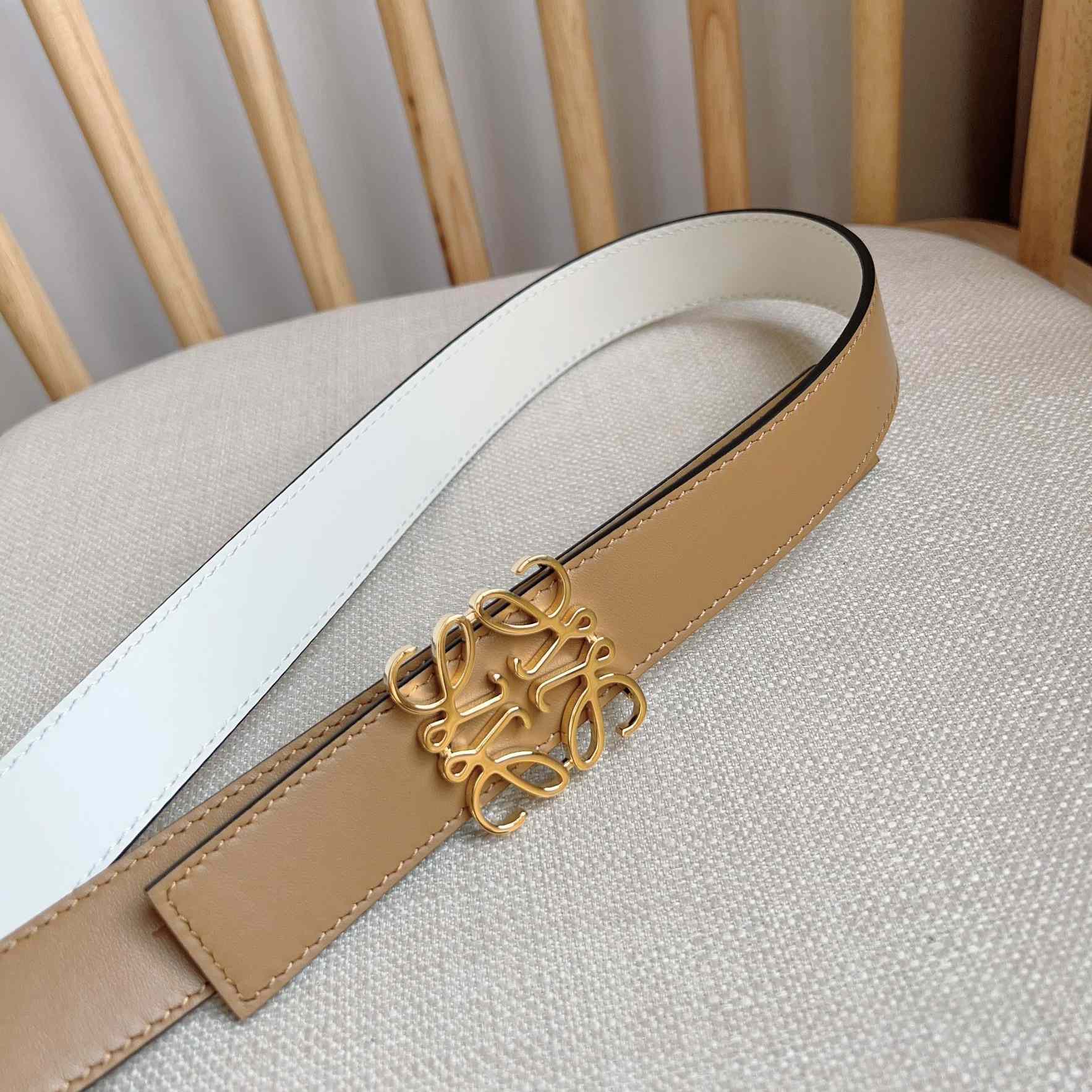 Loewe Reversible Anagram Belt In Smooth Calfskin - FashionPlug