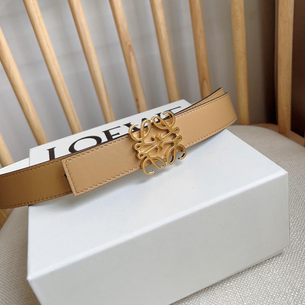 Loewe Reversible Anagram Belt In Smooth Calfskin - FashionPlug