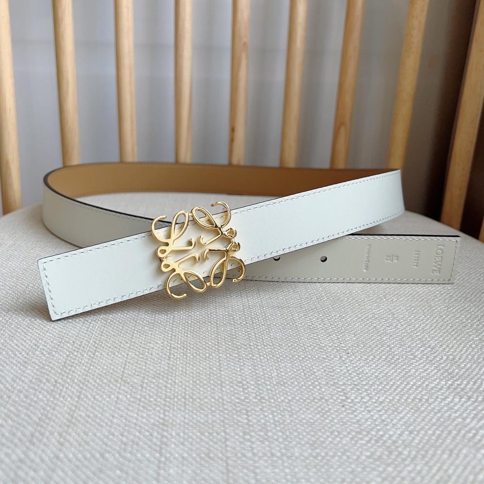 Loewe Reversible Anagram Belt In Smooth Calfskin - FashionPlug