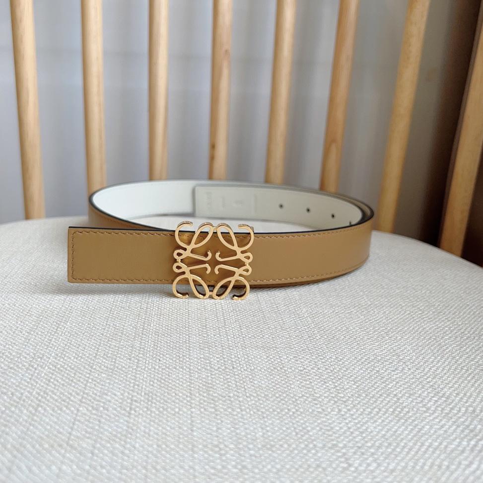 Loewe Reversible Anagram Belt In Smooth Calfskin - FashionPlug
