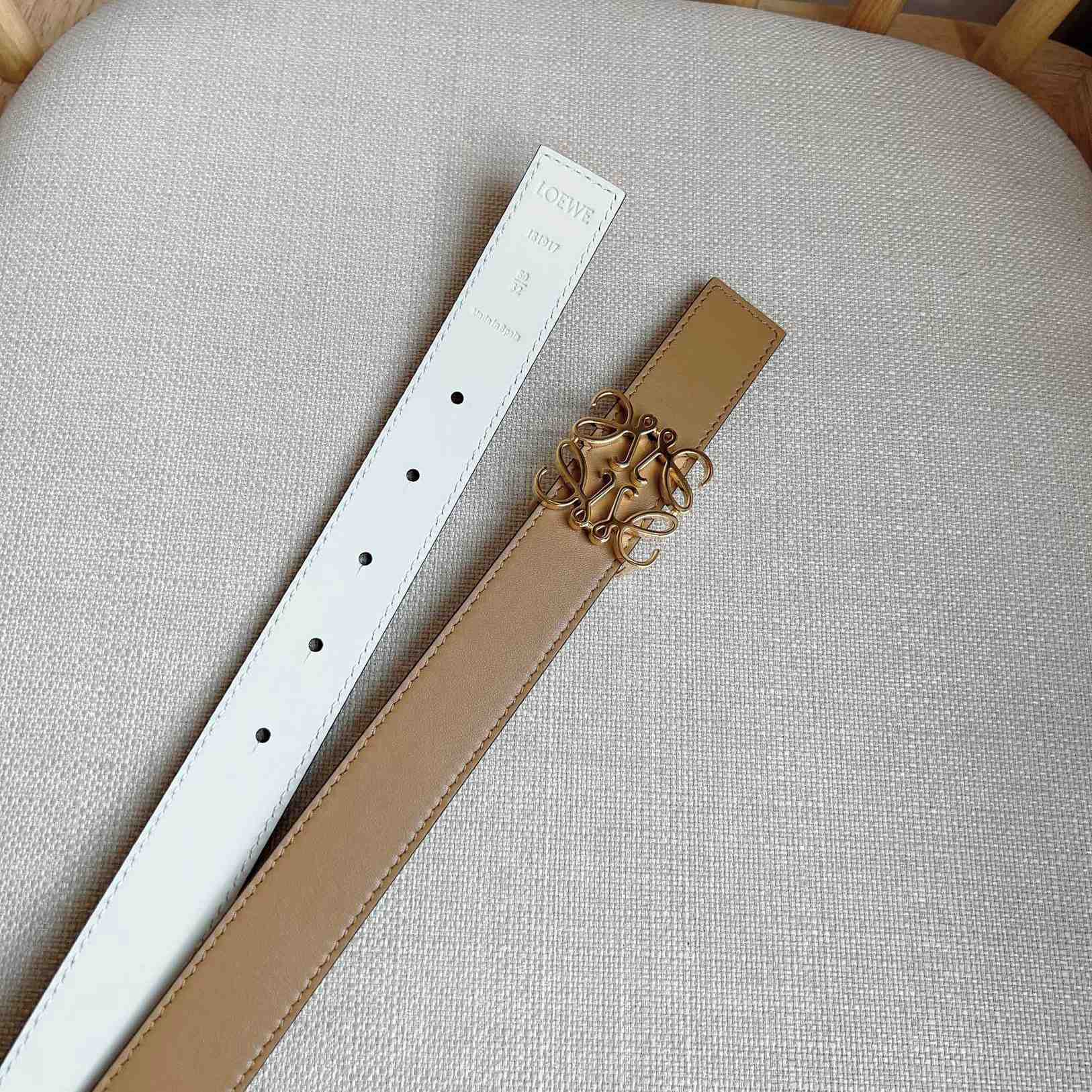 Loewe Reversible Anagram Belt In Smooth Calfskin - FashionPlug