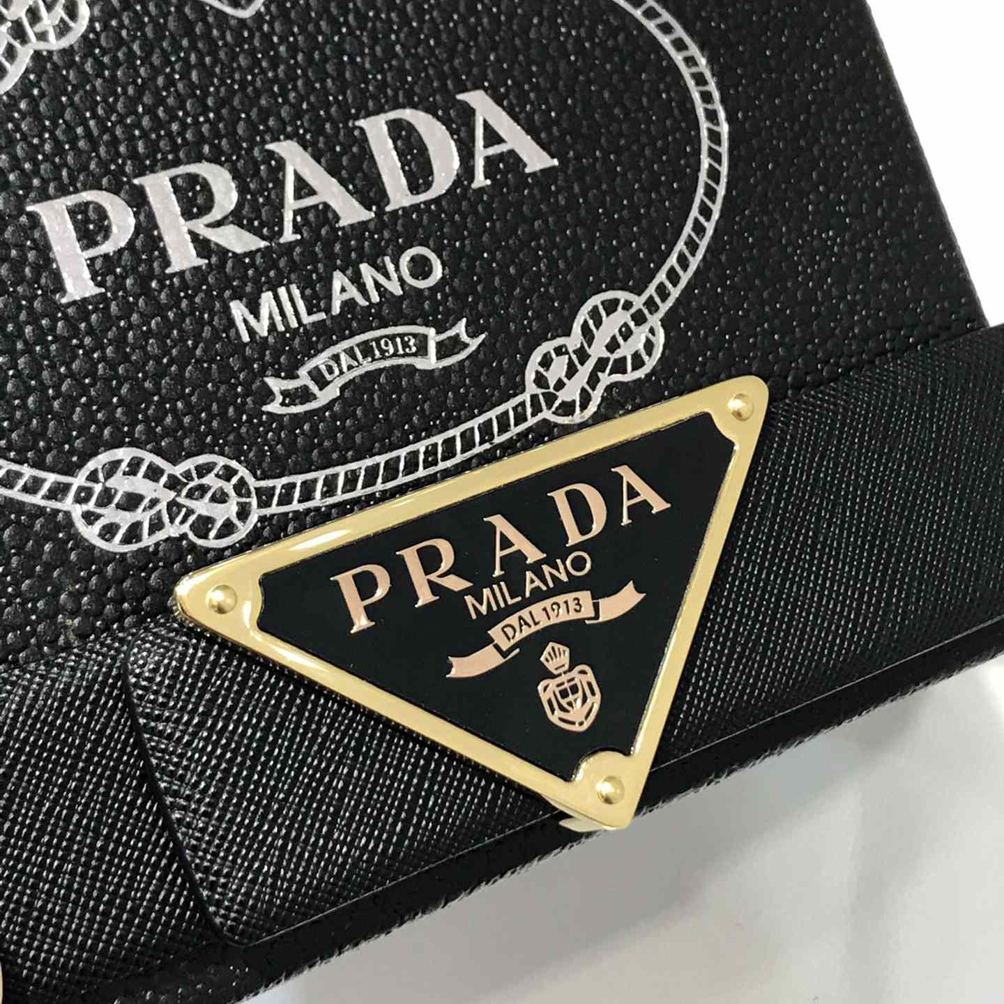 Prada Reversible Saffiano Leather Belt Strap - FashionPlug