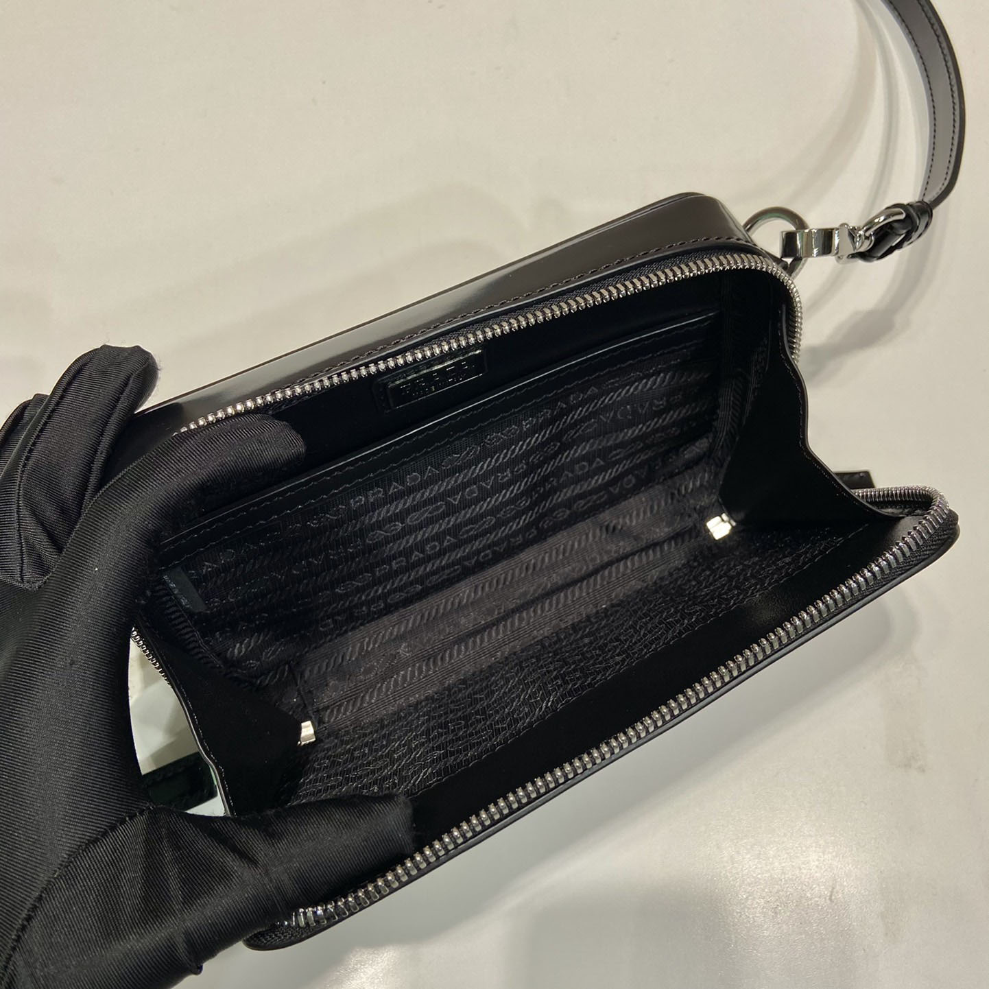 Prada Brique Brushed Leather Bag - FashionPlug