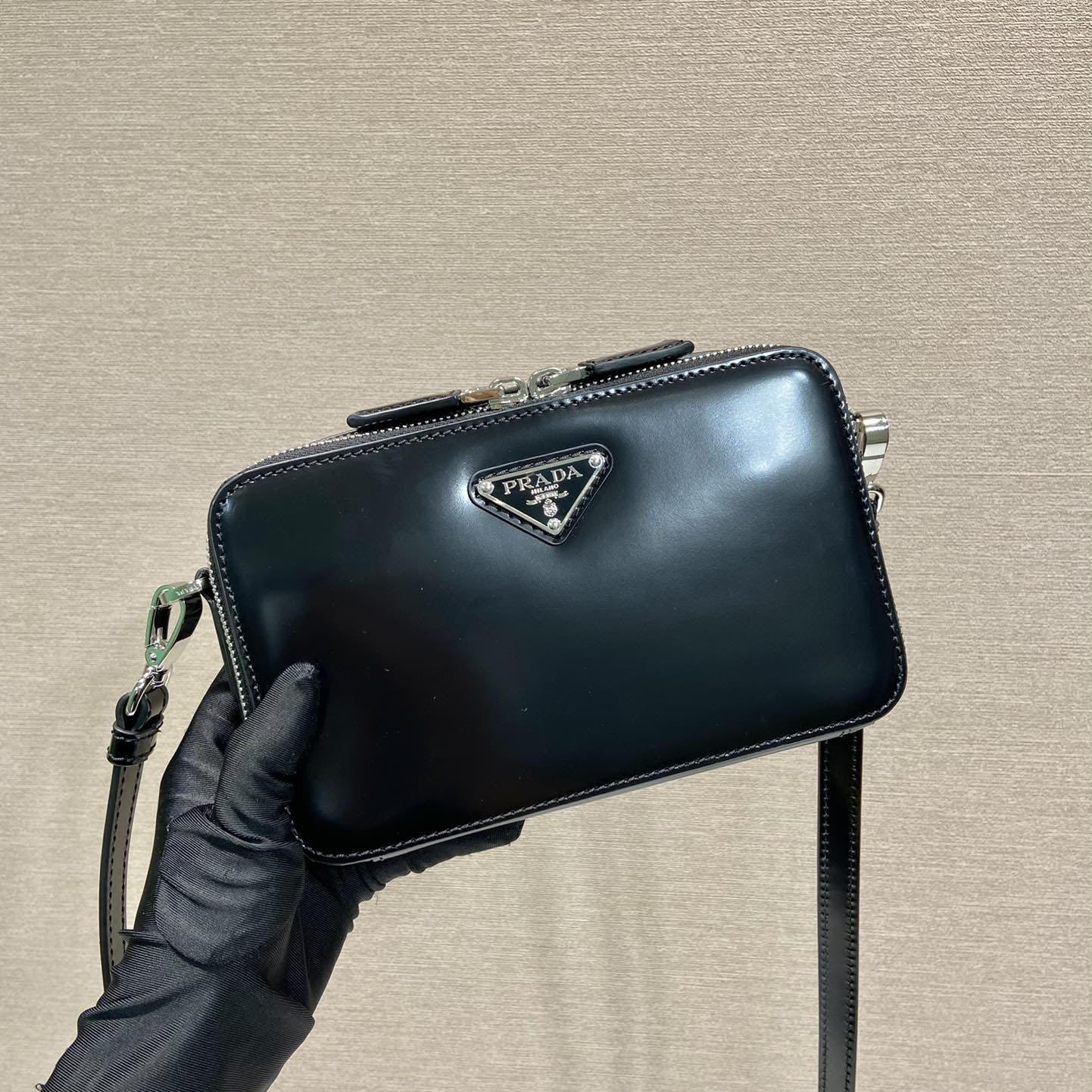 Prada Brique Brushed Leather Bag - FashionPlug