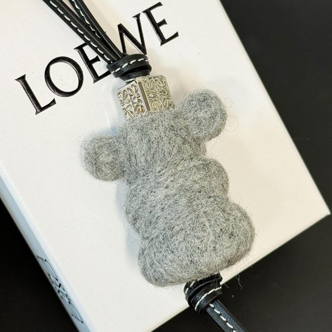 Loewe Koala Charm In Felt And Calfskin - FashionPlug