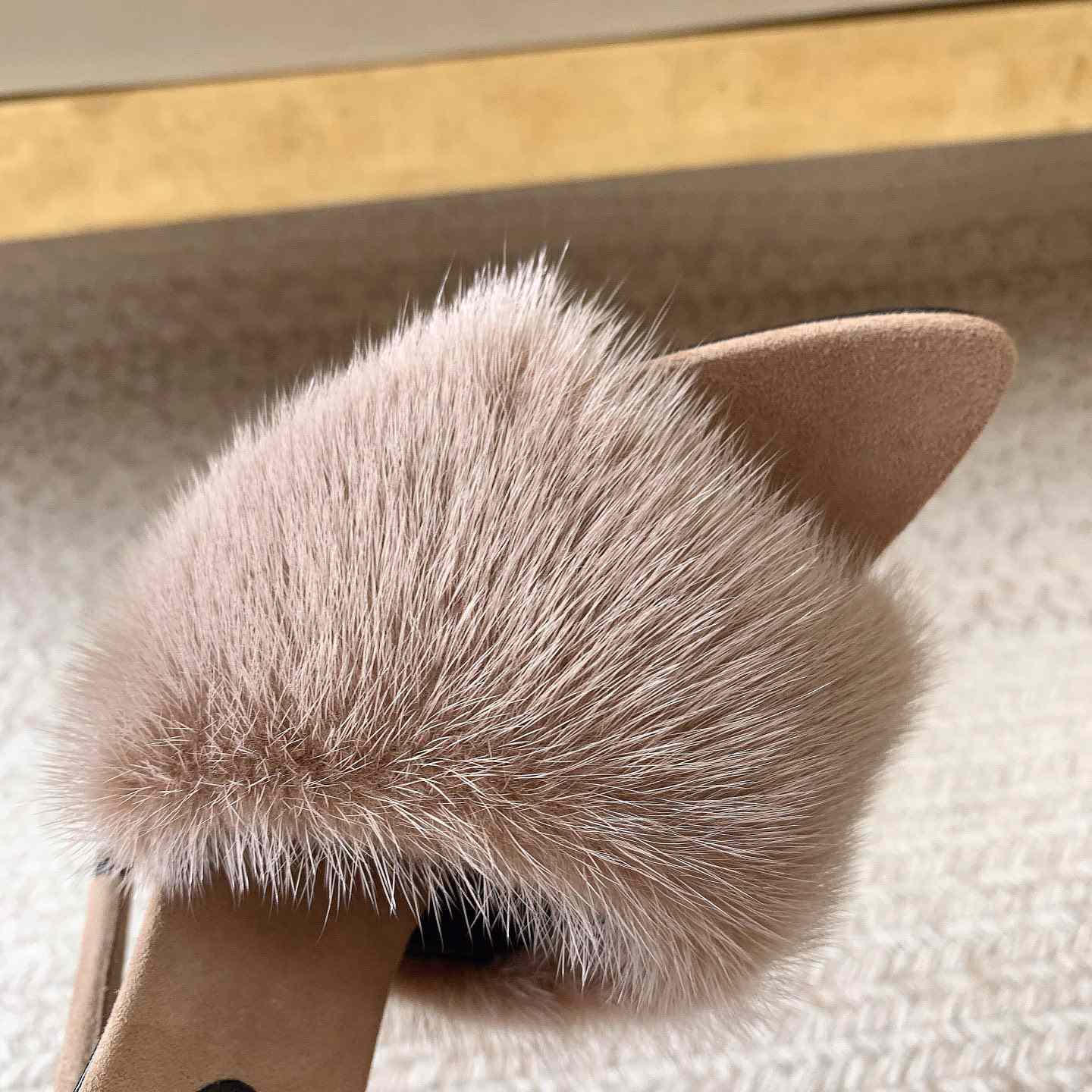 Saint Laurent LA 16 Mules In Animal-Free Fur And Suede  - FashionPlug