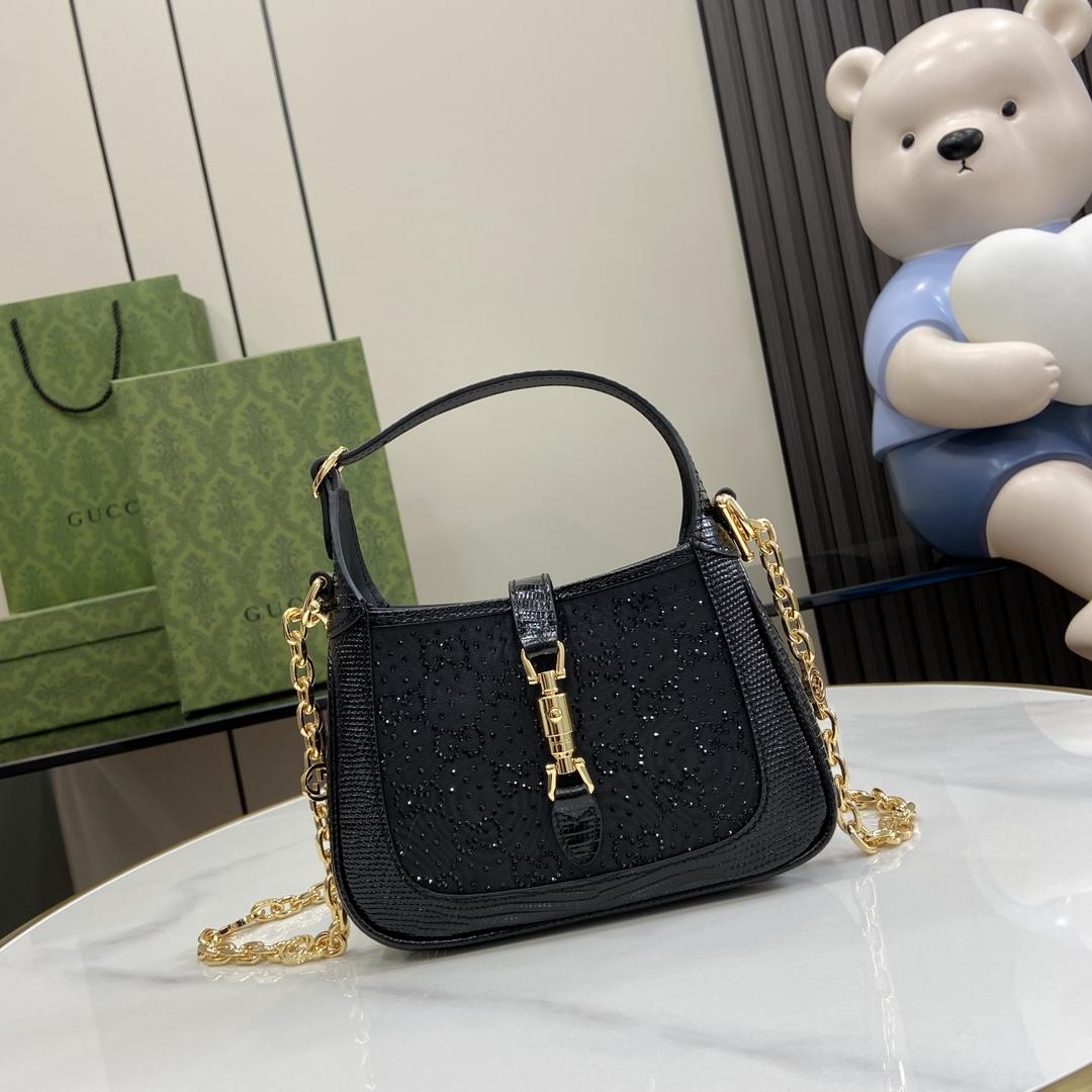 Gucci Jackie 1961 GG Crystal Mini Bag - FashionPlug