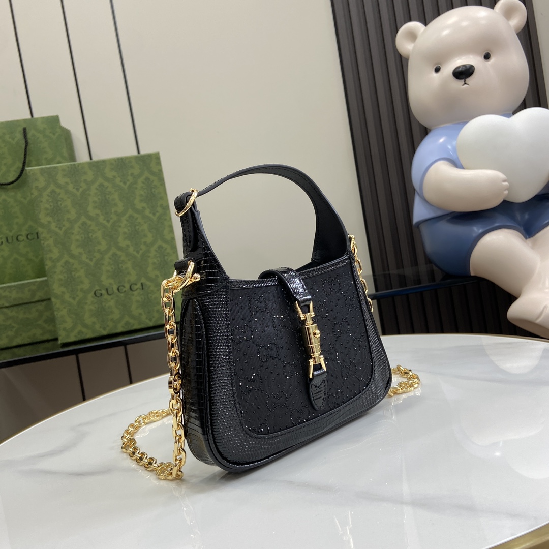 Gucci Jackie 1961 GG Crystal Mini Bag - FashionPlug