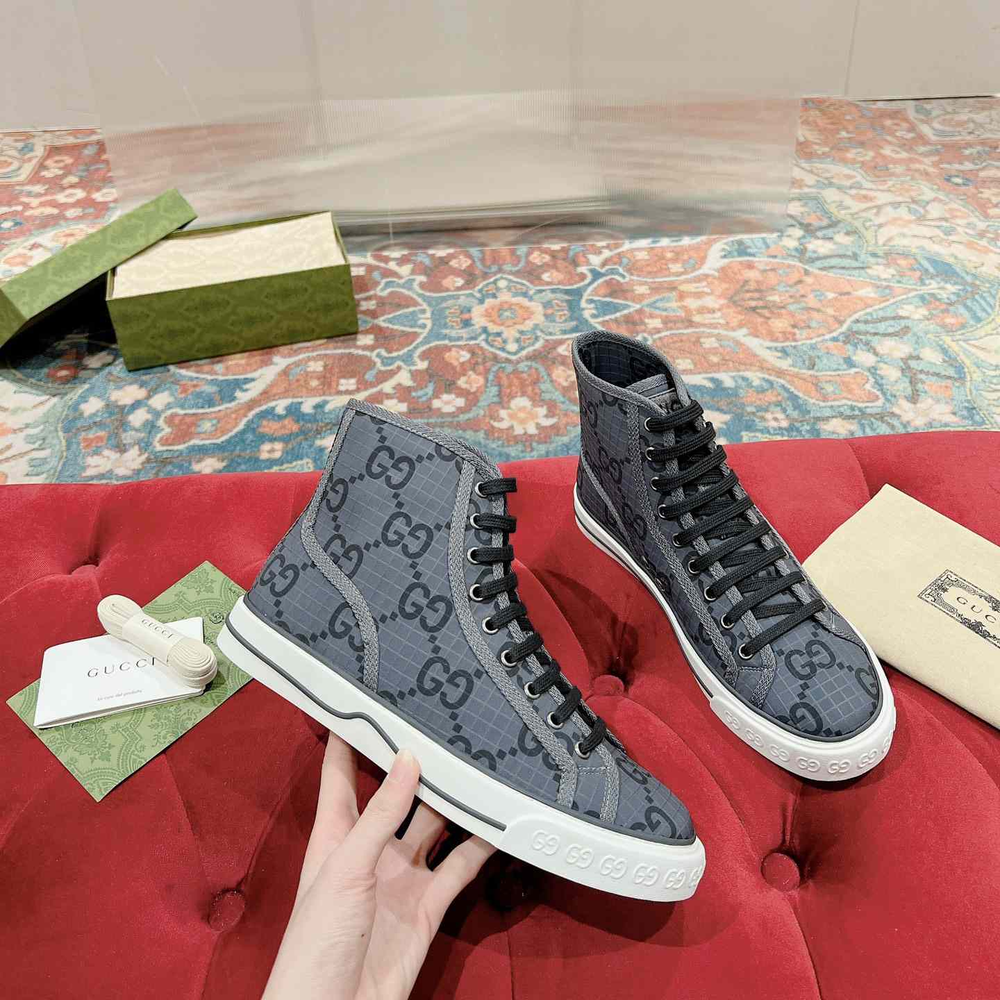 Gucci Tennis 1977 High-top Sneaker(upon uk size) - FashionPlug