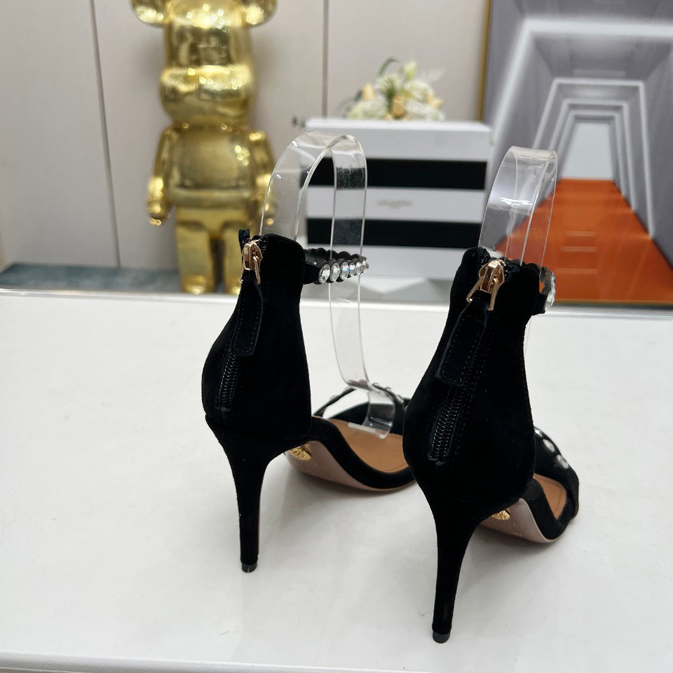 Aquazzura Maxi Tequila 95mm Crystal-embellished Sandals - FashionPlug