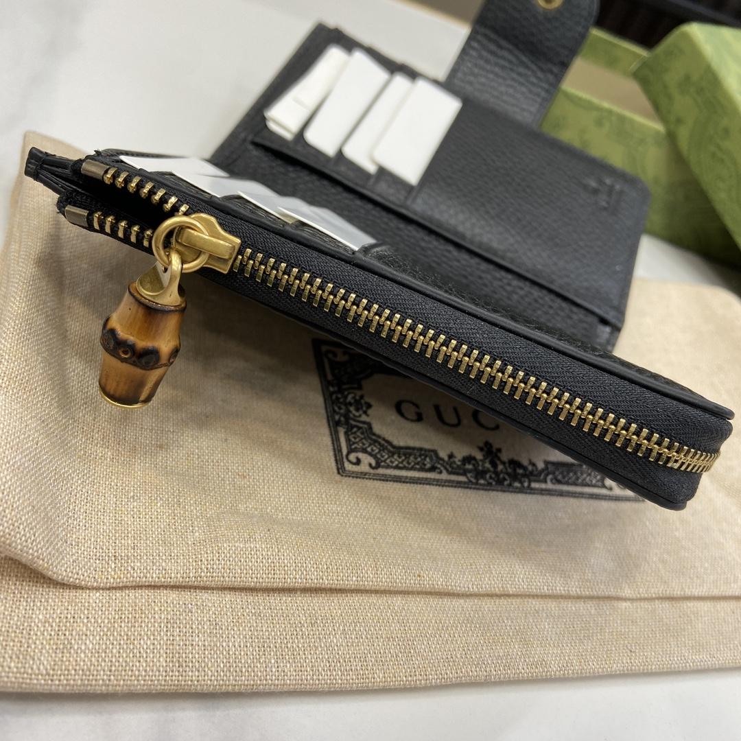 Gucci Medium double G Wallet With Bamboo - FashionPlug