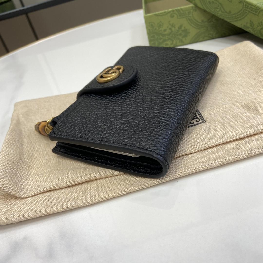Gucci Medium double G Wallet With Bamboo - FashionPlug