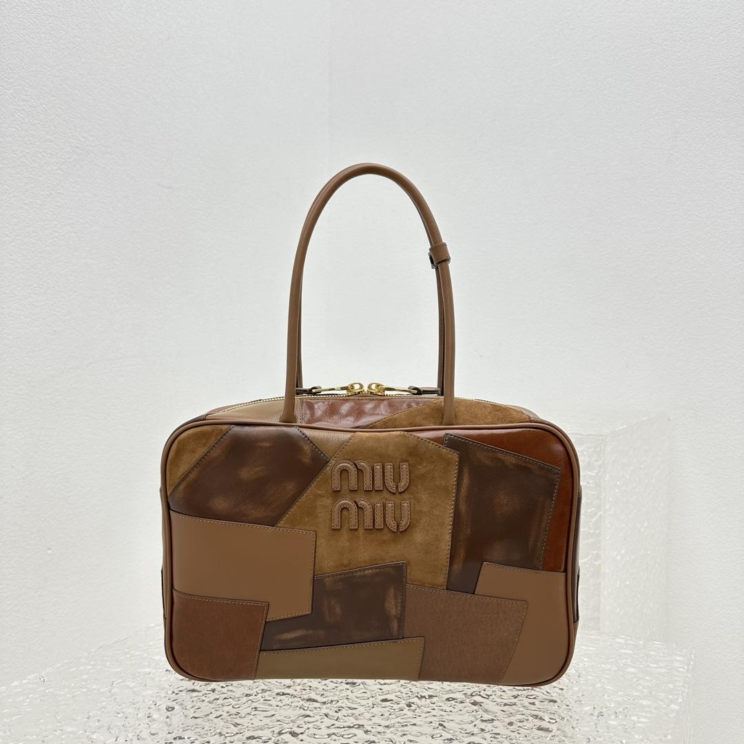 Miu Miu Leather Patchwork Bag - FashionPlug