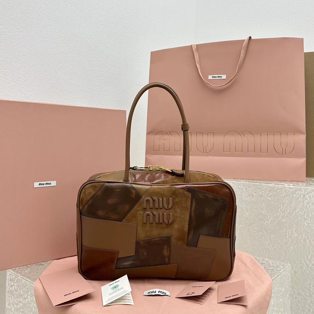 Miu Miu Leather Patchwork Bag - FashionPlug