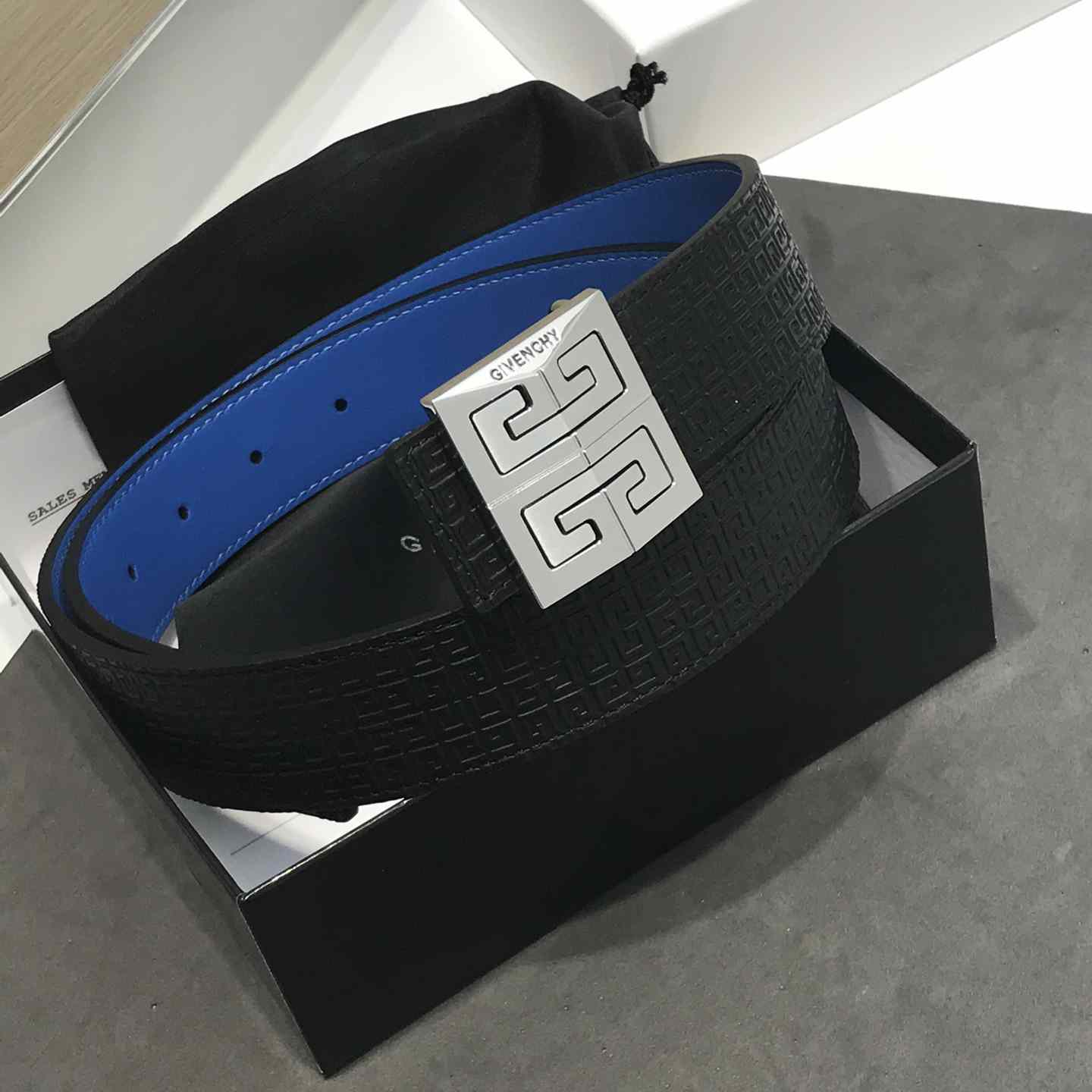Givenchy 4G Reversible Belt In Leather And 4G Coated Canvas - FashionPlug