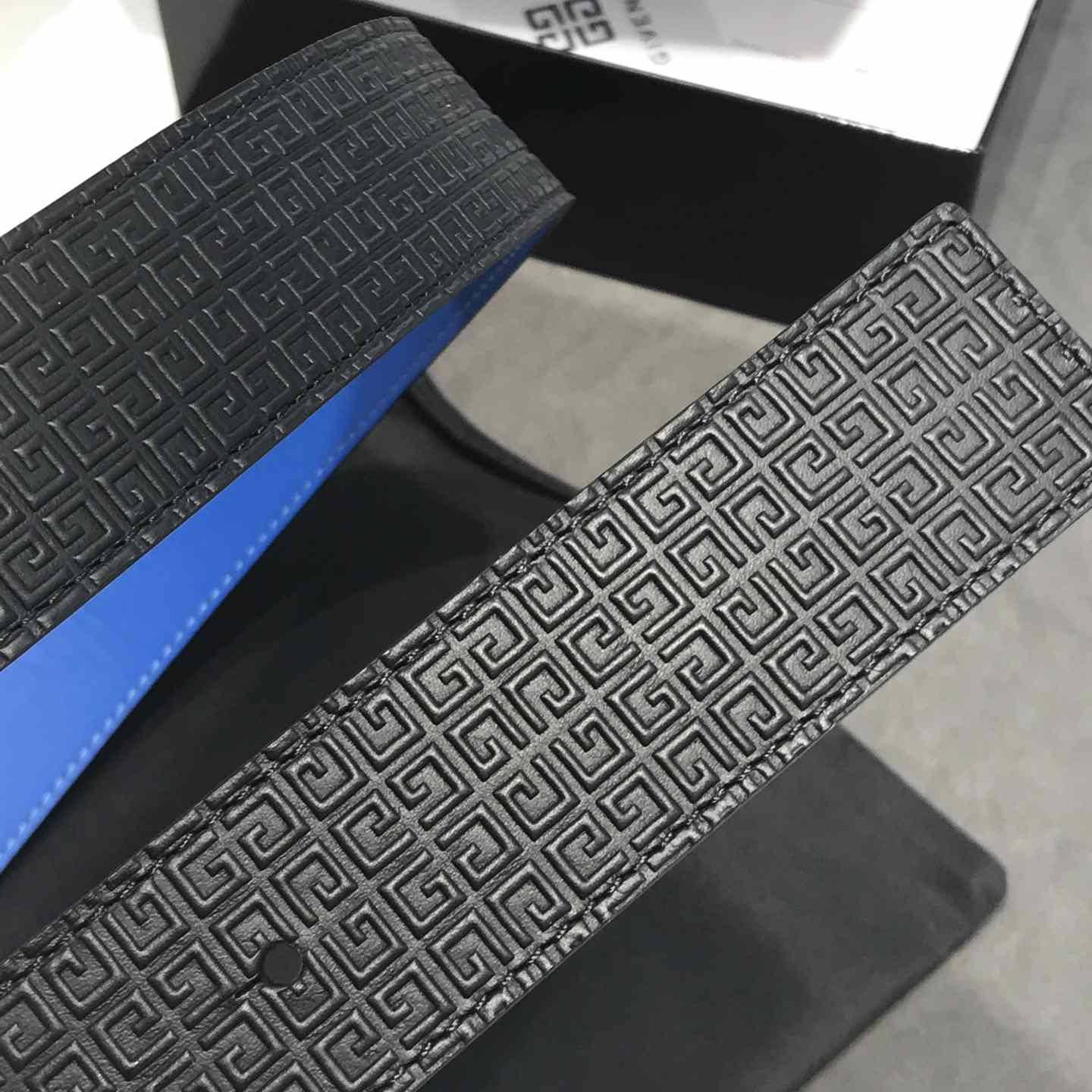 Givenchy 4G Reversible Belt In Leather And 4G Coated Canvas - FashionPlug